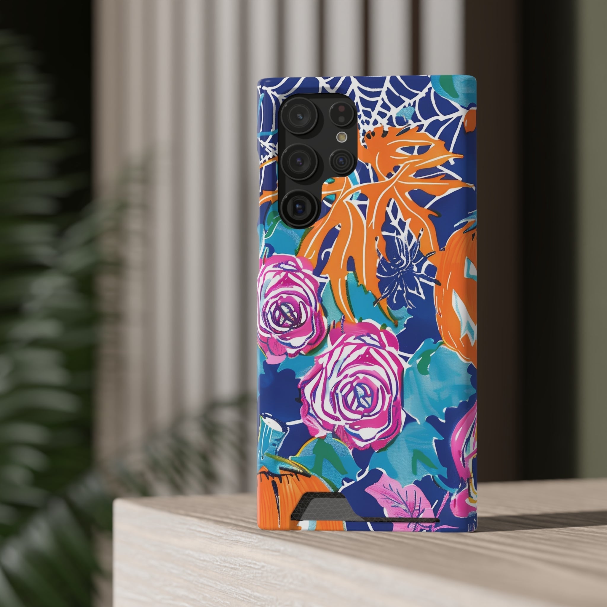 Blue Floral Spiderweb Phone Case, Artsulli - Art is Long, Life is Short, Phone Case, , , , , , ,