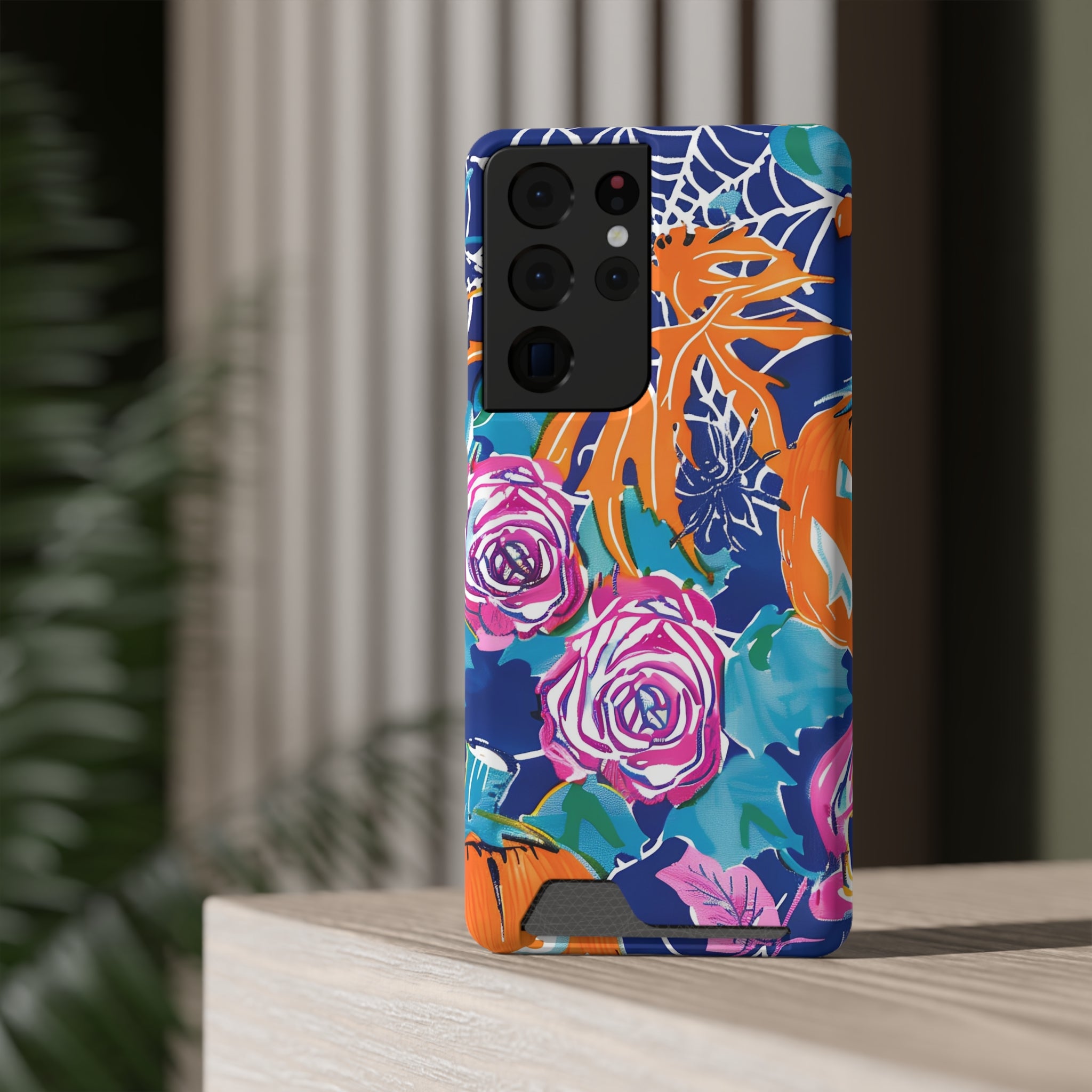 Blue Floral Spiderweb Phone Case, Artsulli - Art is Long, Life is Short, Phone Case, , , , , , ,