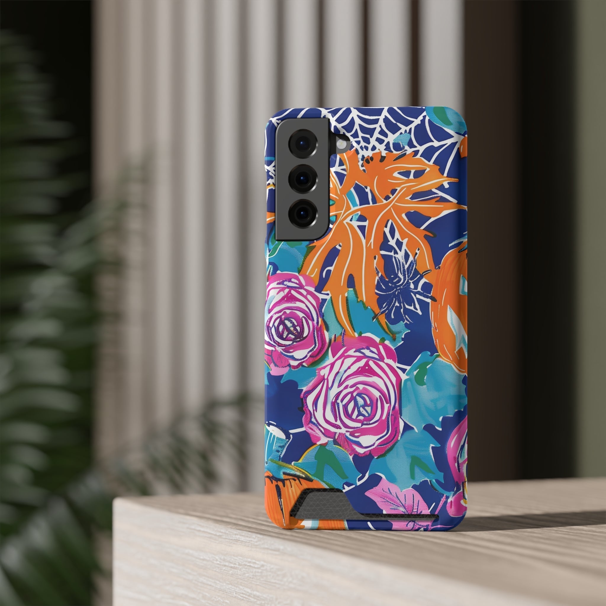 Blue Floral Spiderweb Phone Case, Artsulli - Art is Long, Life is Short, Phone Case, , , , , , ,