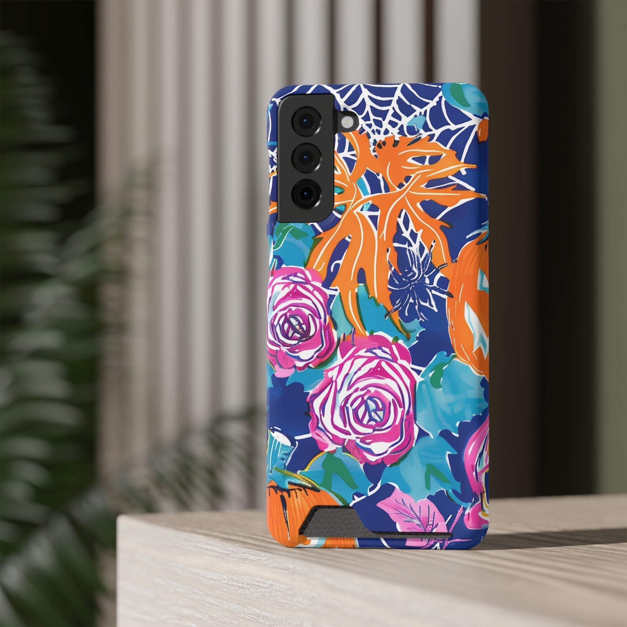Blue Floral Spiderweb Phone Case, Artsulli - Art is Long, Life is Short, Phone Case, , , , , , ,