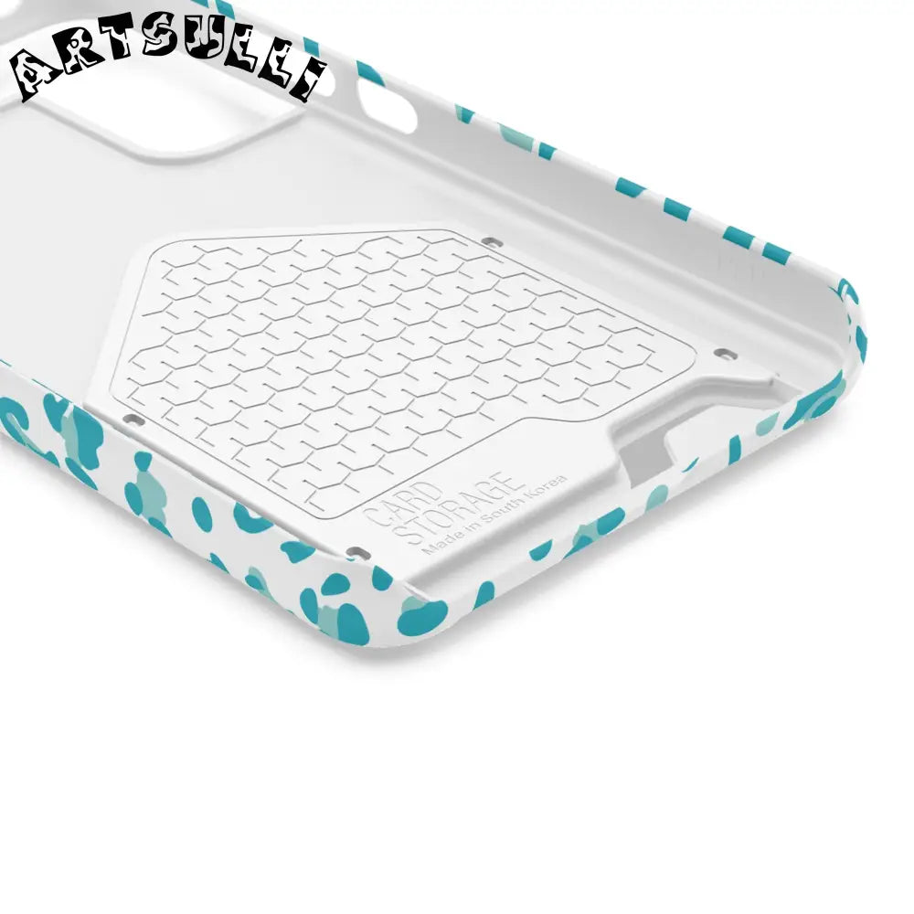 Blue Leopard Print Phone Case, Artsulli - Art is Long, Life is Short, Phone Case, , , , , , ,