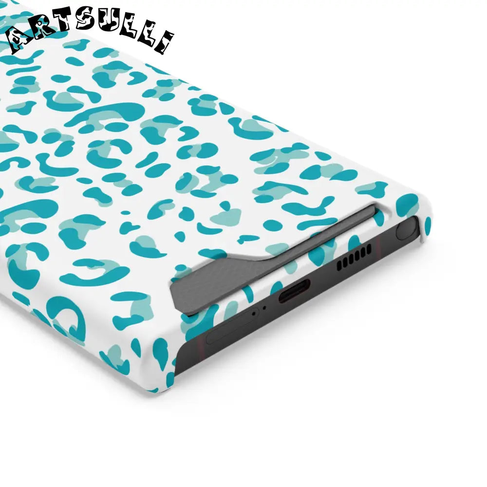 Blue Leopard Print Phone Case, Artsulli - Art is Long, Life is Short, Phone Case, , , , , , ,