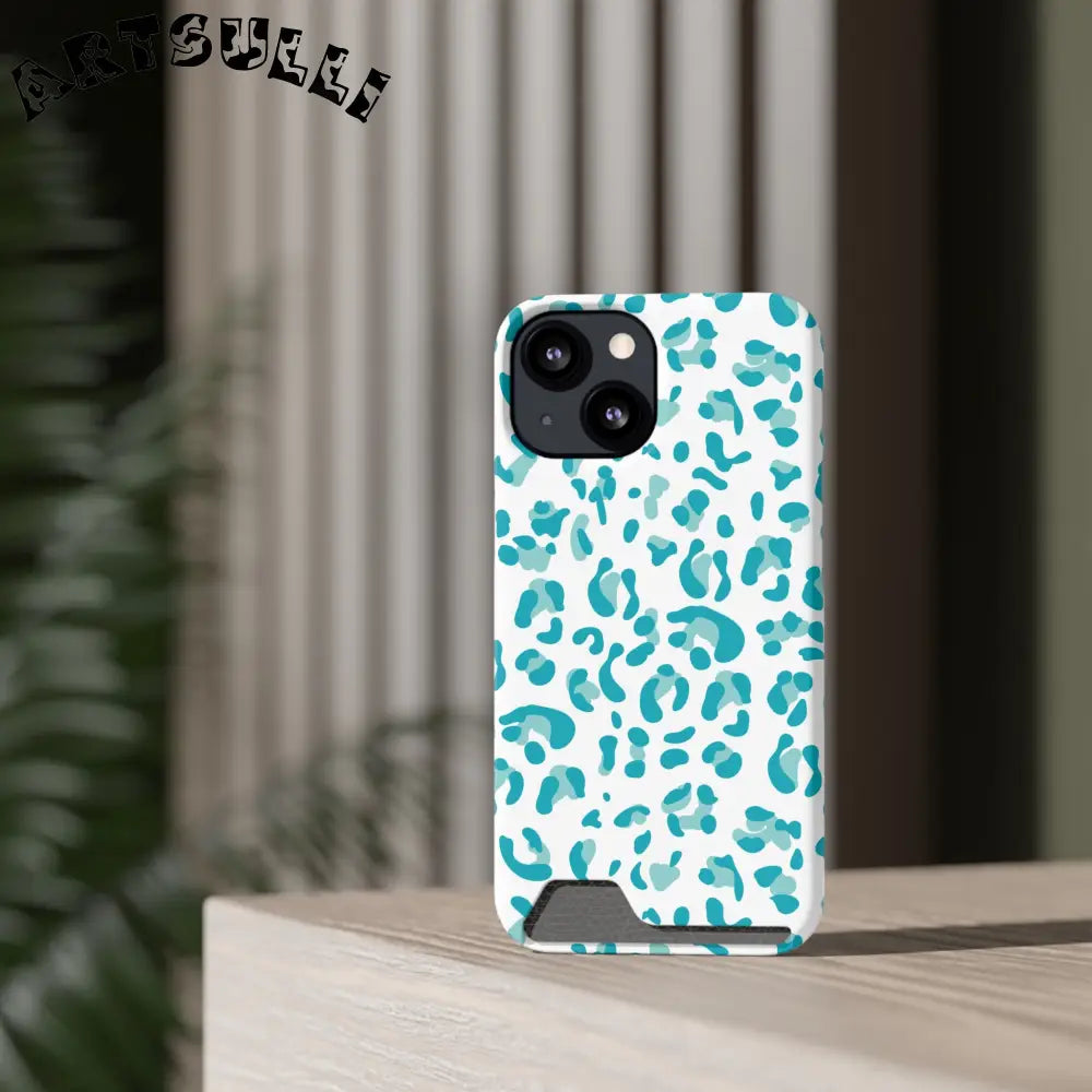 Blue Leopard Print Phone Case, Artsulli - Art is Long, Life is Short, Phone Case, , , , , , ,