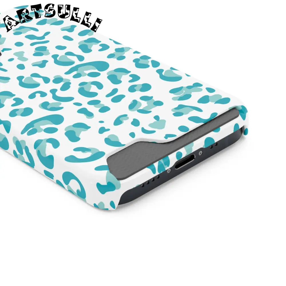 Blue Leopard Print Phone Case, Artsulli - Art is Long, Life is Short, Phone Case, , , , , , ,