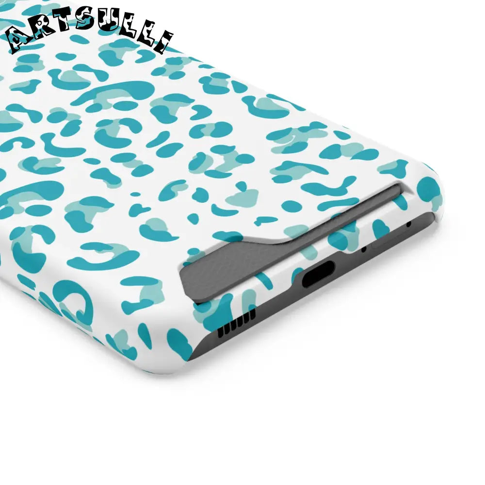 Blue Leopard Print Phone Case, Artsulli - Art is Long, Life is Short, Phone Case, , , , , , ,