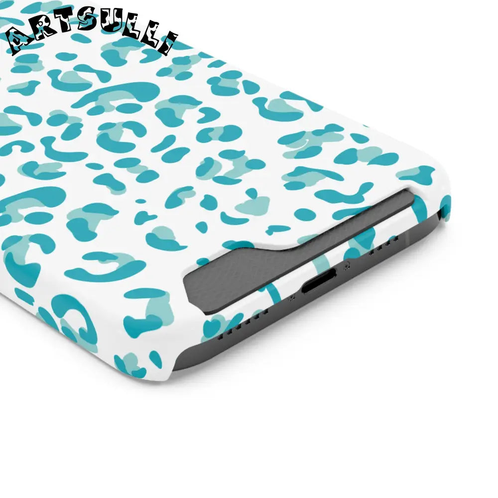 Blue Leopard Print Phone Case, Artsulli - Art is Long, Life is Short, Phone Case, , , , , , ,