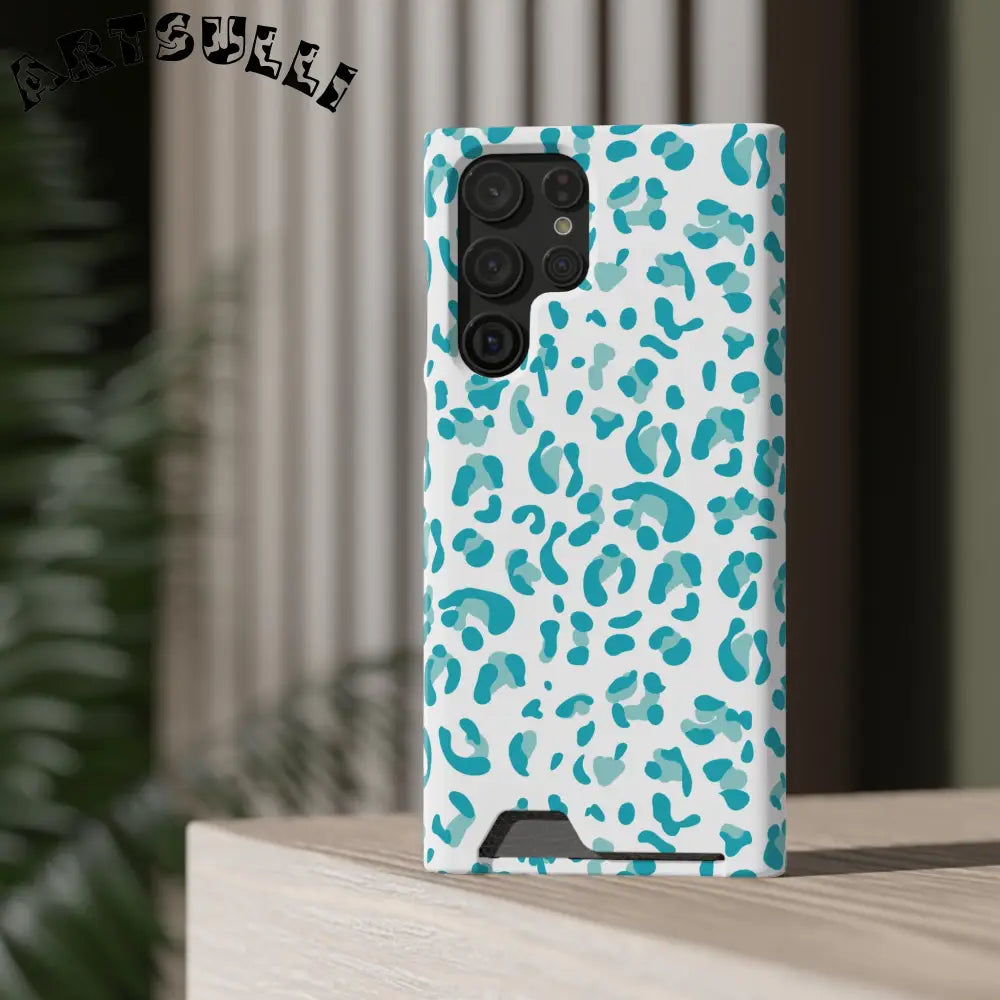 Blue Leopard Print Phone Case, Artsulli - Art is Long, Life is Short, Phone Case, , , , , , ,