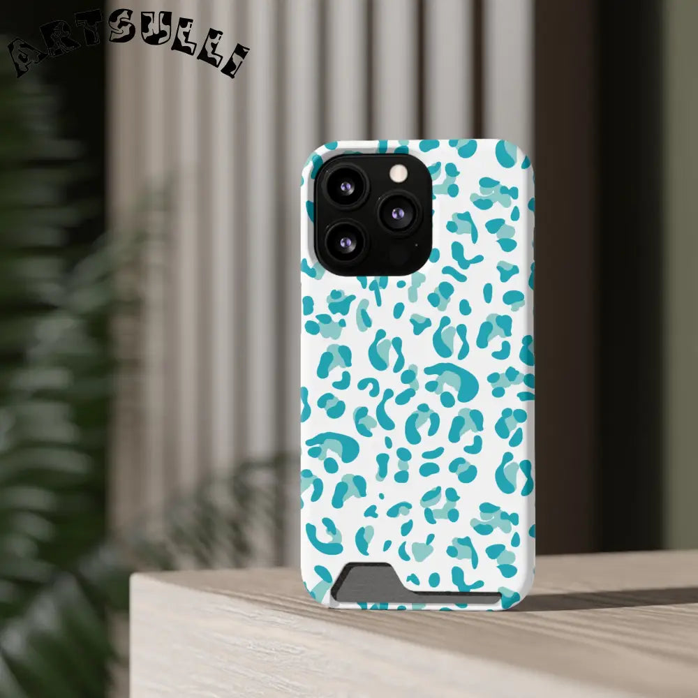 Blue Leopard Print Phone Case, Artsulli - Art is Long, Life is Short, Phone Case, , , , , , ,