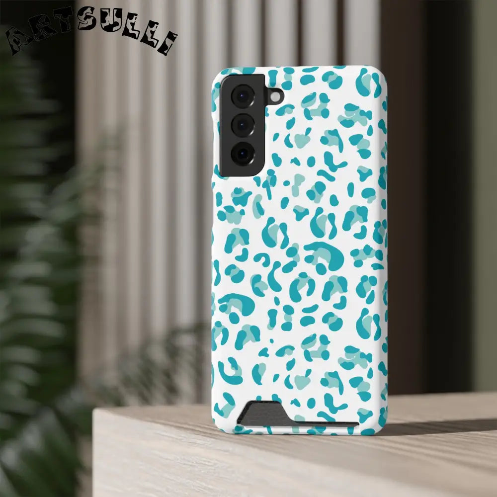 Blue Leopard Print Phone Case, Artsulli - Art is Long, Life is Short, Phone Case, , , , , , ,