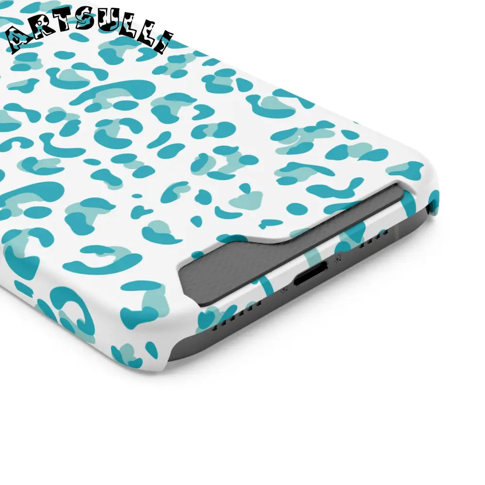 Blue Leopard Print Phone Case, Artsulli - Art is Long, Life is Short, Phone Case, , , , , , ,