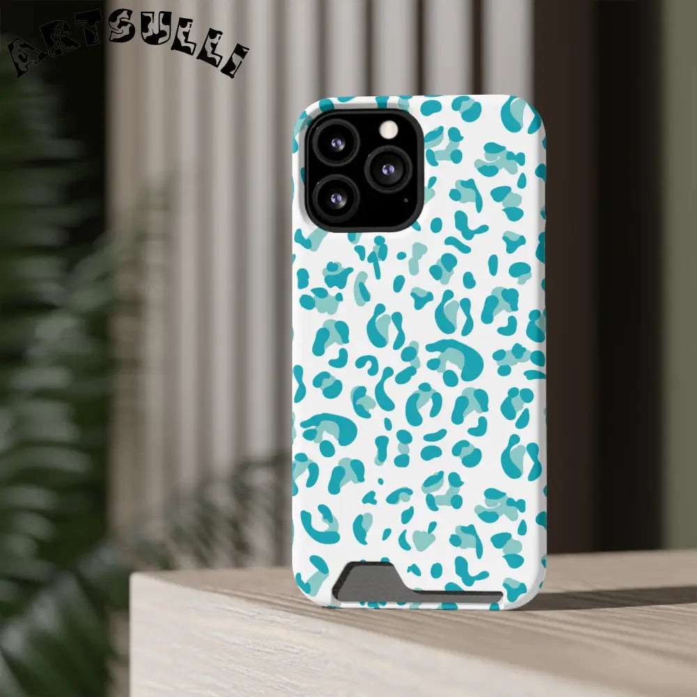 Blue Leopard Print Phone Case, Artsulli - Art is Long, Life is Short, Phone Case, , , , , , ,