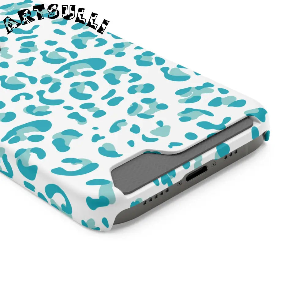 Blue Leopard Print Phone Case, Artsulli - Art is Long, Life is Short, Phone Case, , , , , , ,
