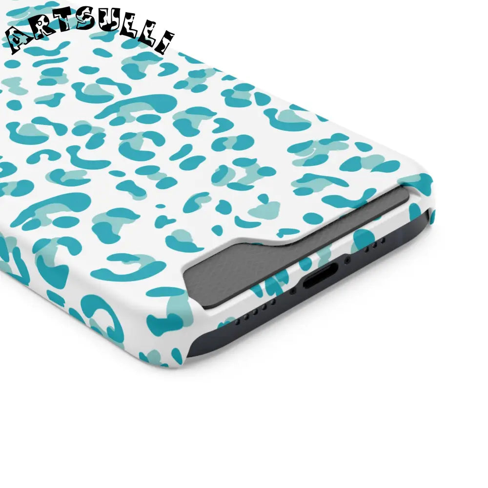 Blue Leopard Print Phone Case, Artsulli - Art is Long, Life is Short, Phone Case, , , , , , ,