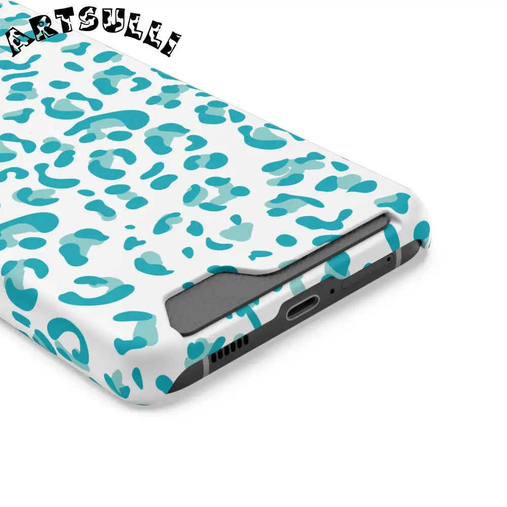 Blue Leopard Print Phone Case, Artsulli - Art is Long, Life is Short, Phone Case, , , , , , ,