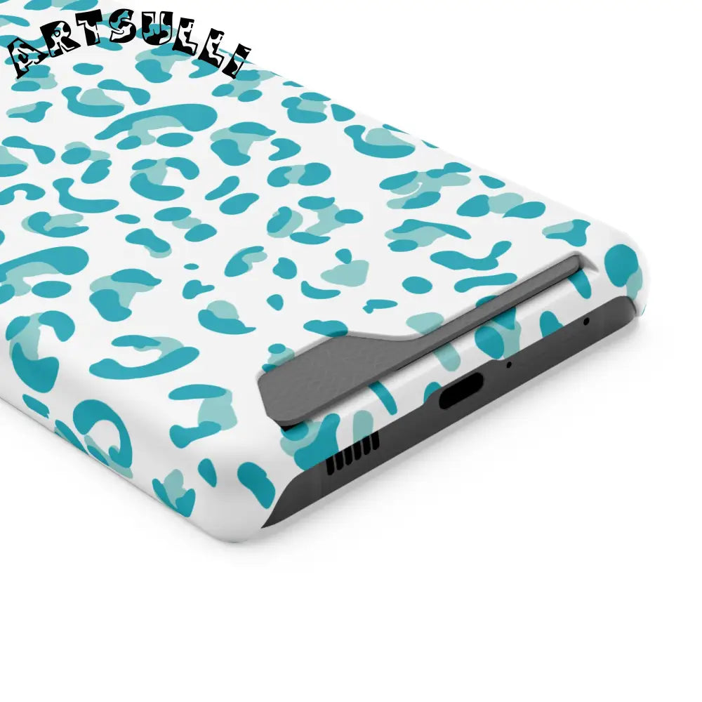 Blue Leopard Print Phone Case, Artsulli - Art is Long, Life is Short, Phone Case, , , , , , ,