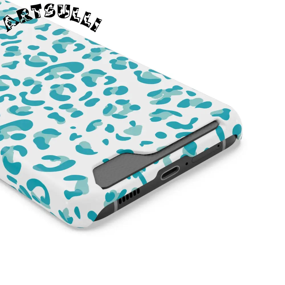 Blue Leopard Print Phone Case, Artsulli - Art is Long, Life is Short, Phone Case, , , , , , ,