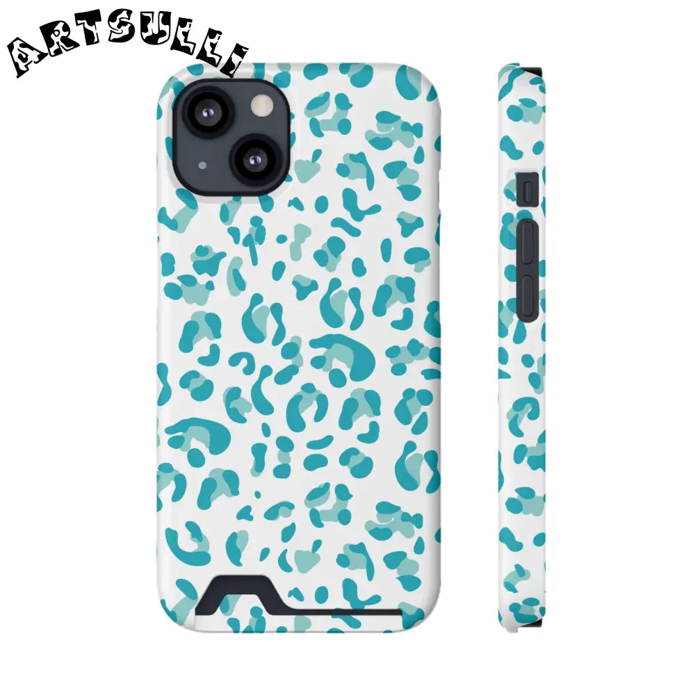 Blue Leopard Print Phone Case, Artsulli - Art is Long, Life is Short, Phone Case, Size, iPhone 13, Surface, Matte, Shape, Without gift packaging, 15652990058945177892