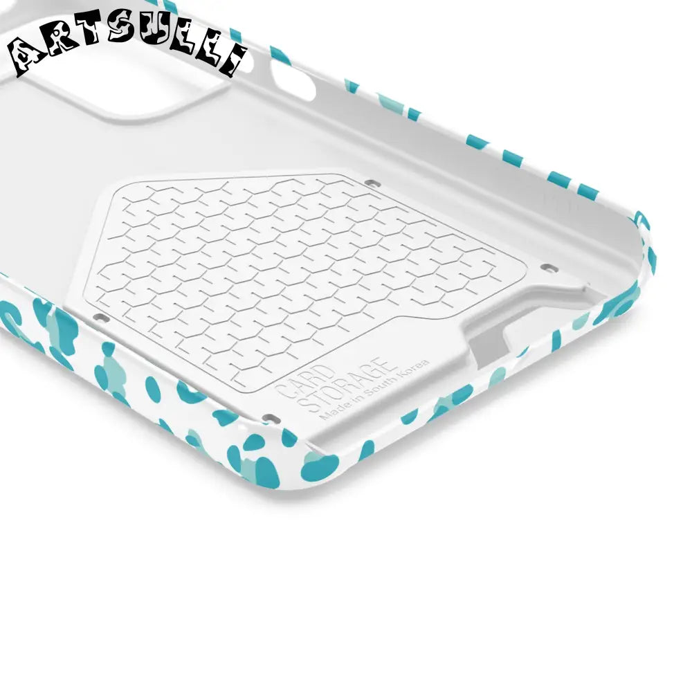 Blue Leopard Print Phone Case, Artsulli - Art is Long, Life is Short, Phone Case, , , , , , ,