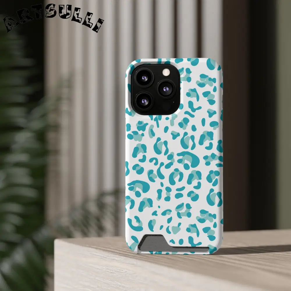 Blue Leopard Print Phone Case, Artsulli - Art is Long, Life is Short, Phone Case, , , , , , ,