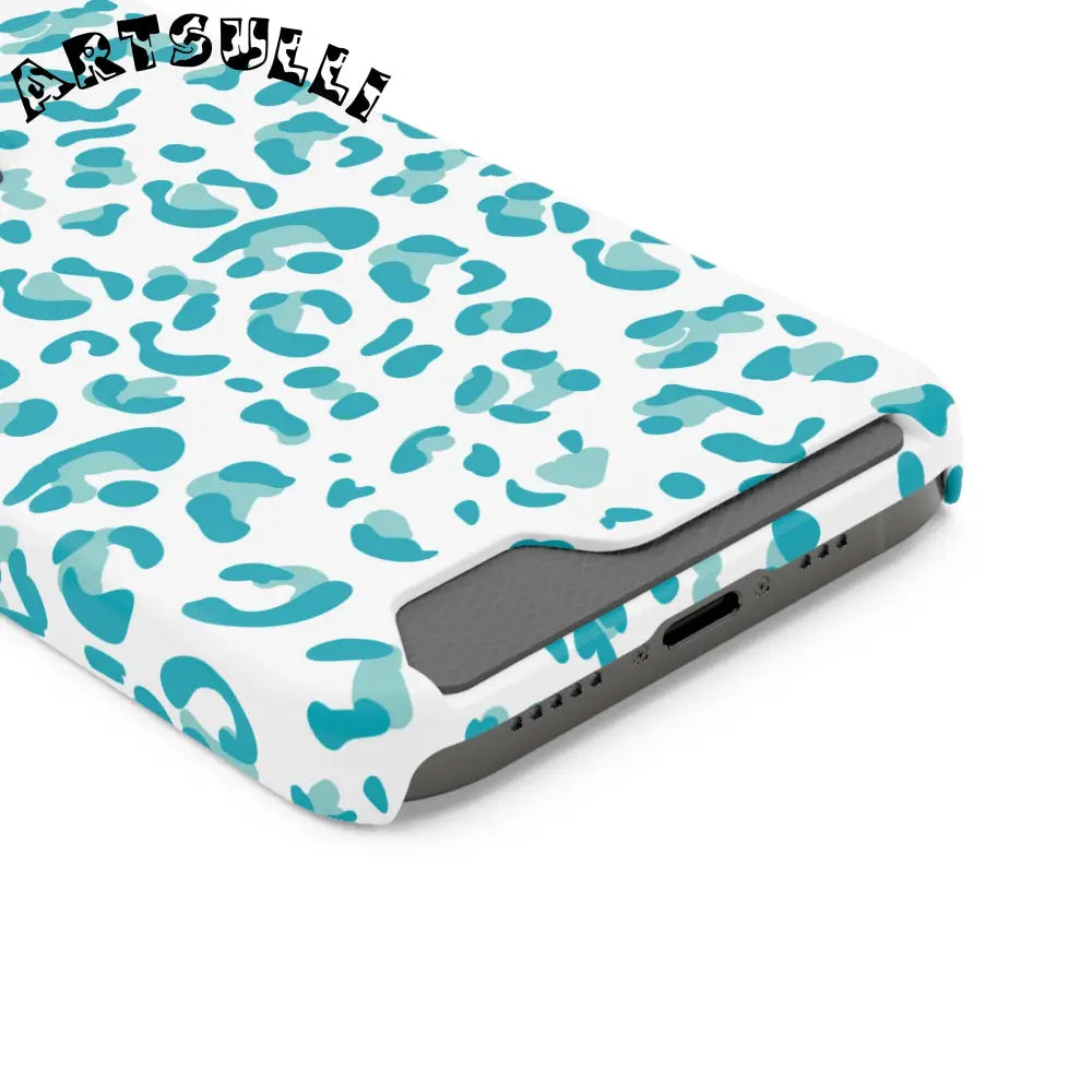 Blue Leopard Print Phone Case, Artsulli - Art is Long, Life is Short, Phone Case, , , , , , ,