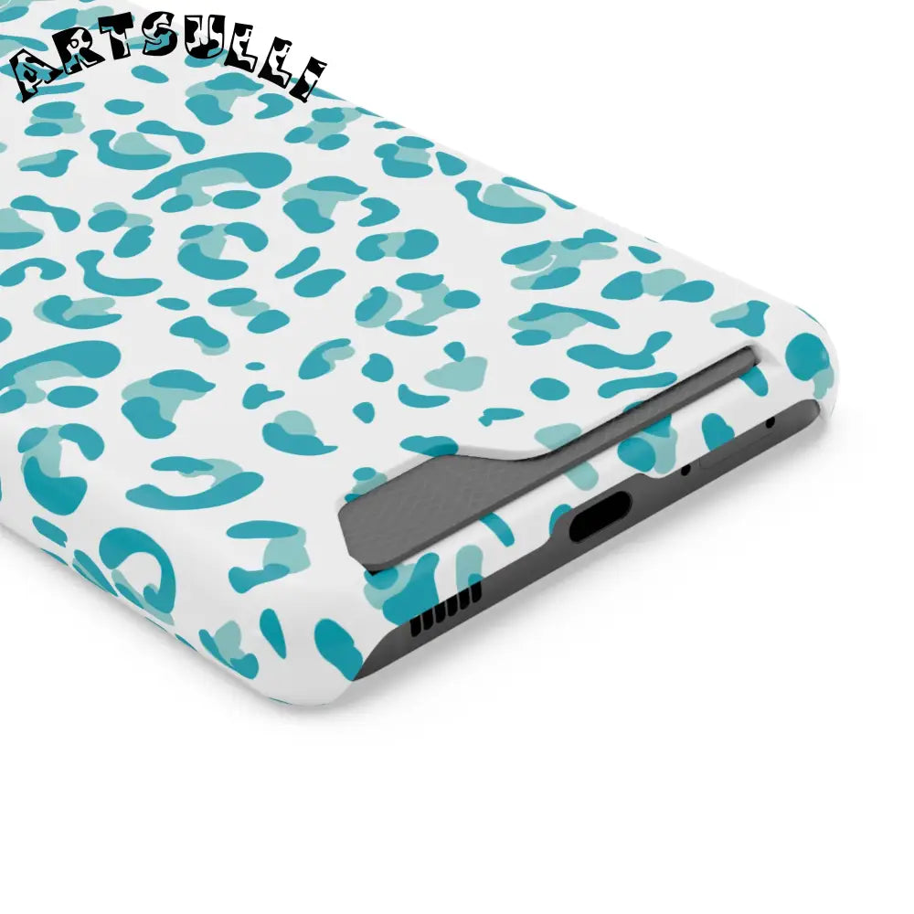 Blue Leopard Print Phone Case, Artsulli - Art is Long, Life is Short, Phone Case, , , , , , ,