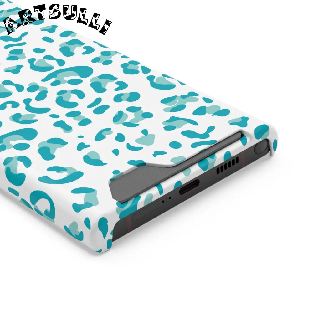 Blue Leopard Print Phone Case, Artsulli - Art is Long, Life is Short, Phone Case, , , , , , ,