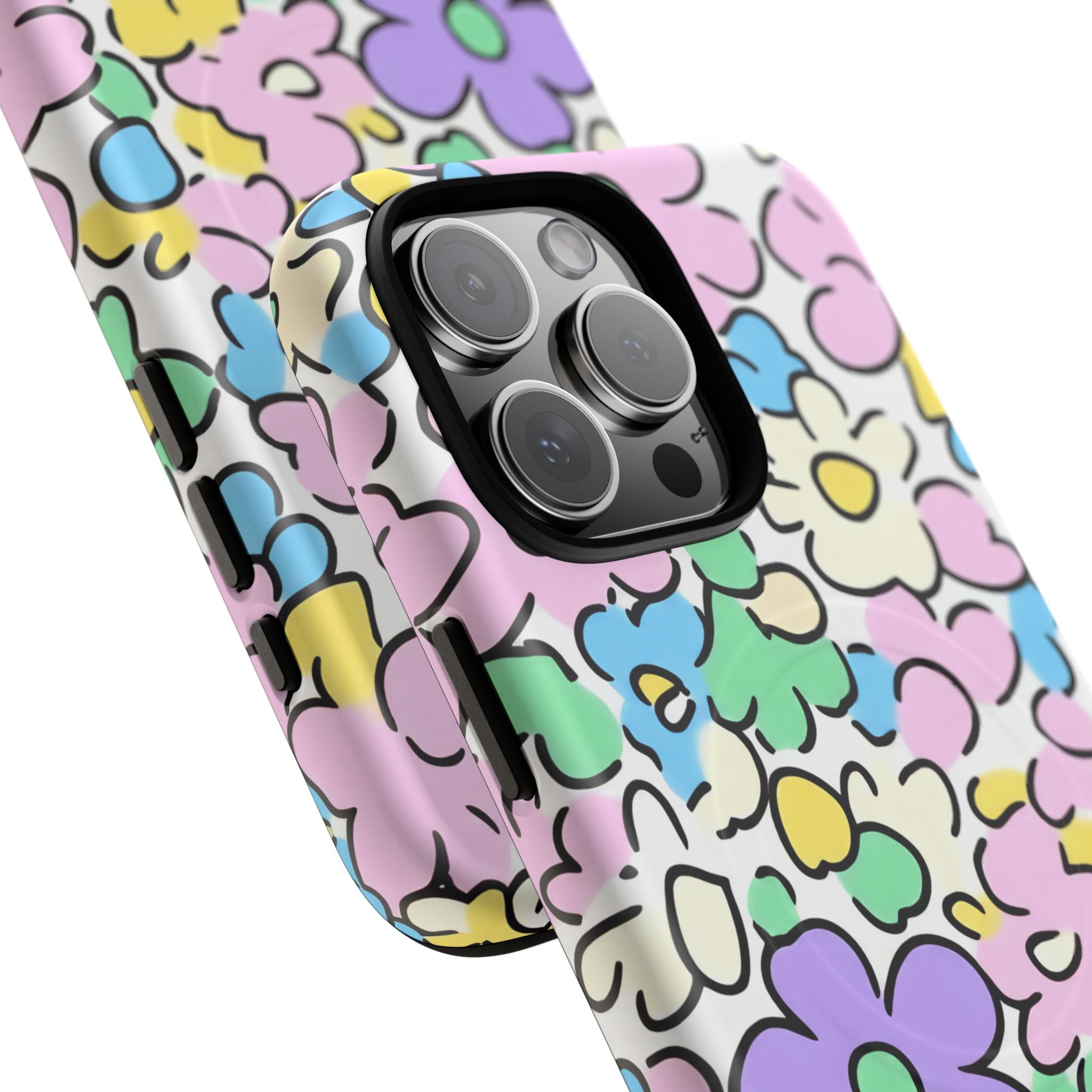 Colorful Floral MagSafe Phone Case, Artsulli - Art is Long, Life is Short, Phone Case, , , , , , ,