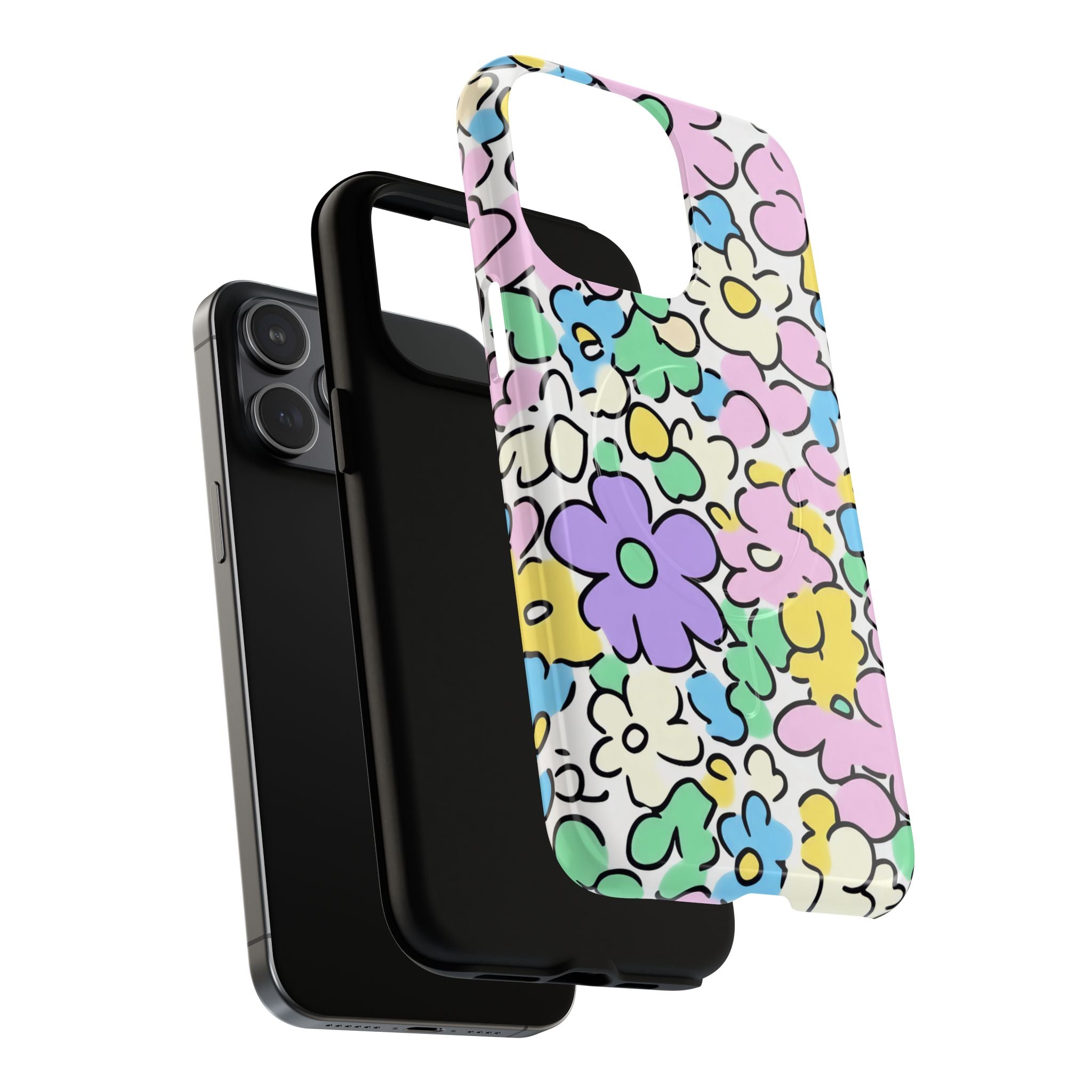 Colorful Floral MagSafe Phone Case, Artsulli - Art is Long, Life is Short, Phone Case, , , , , , ,