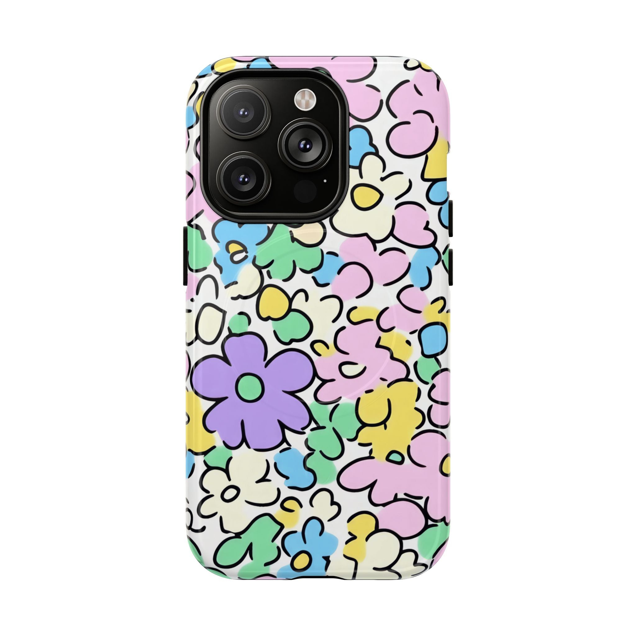 Colorful Floral MagSafe Phone Case, Artsulli - Art is Long, Life is Short, Phone Case, Size, iPhone 14 Pro, Surface, Glossy, , , 33766120753249265108