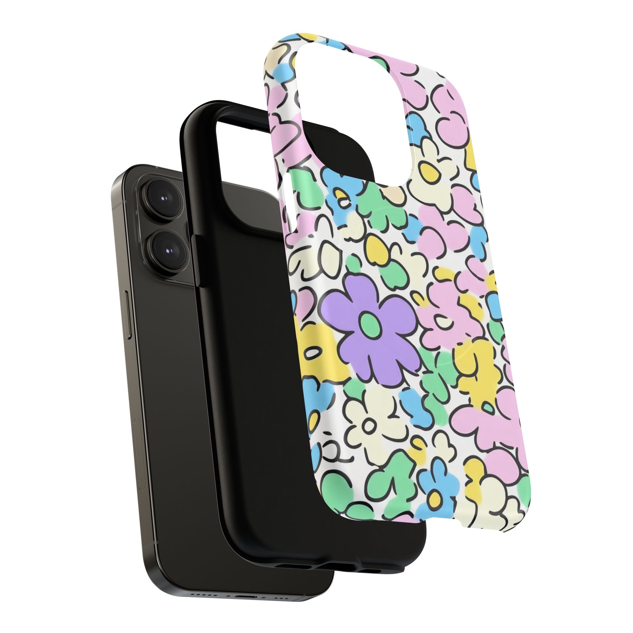 Colorful Floral MagSafe Phone Case, Artsulli - Art is Long, Life is Short, Phone Case, , , , , , ,
