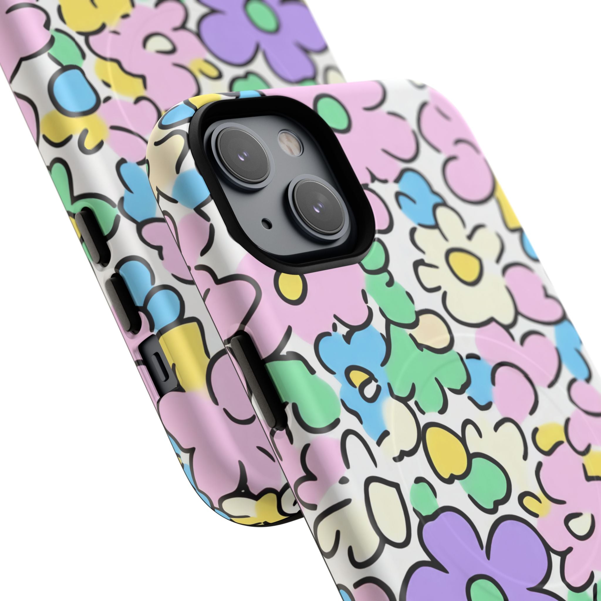 Colorful Floral MagSafe Phone Case, Artsulli - Art is Long, Life is Short, Phone Case, , , , , , ,