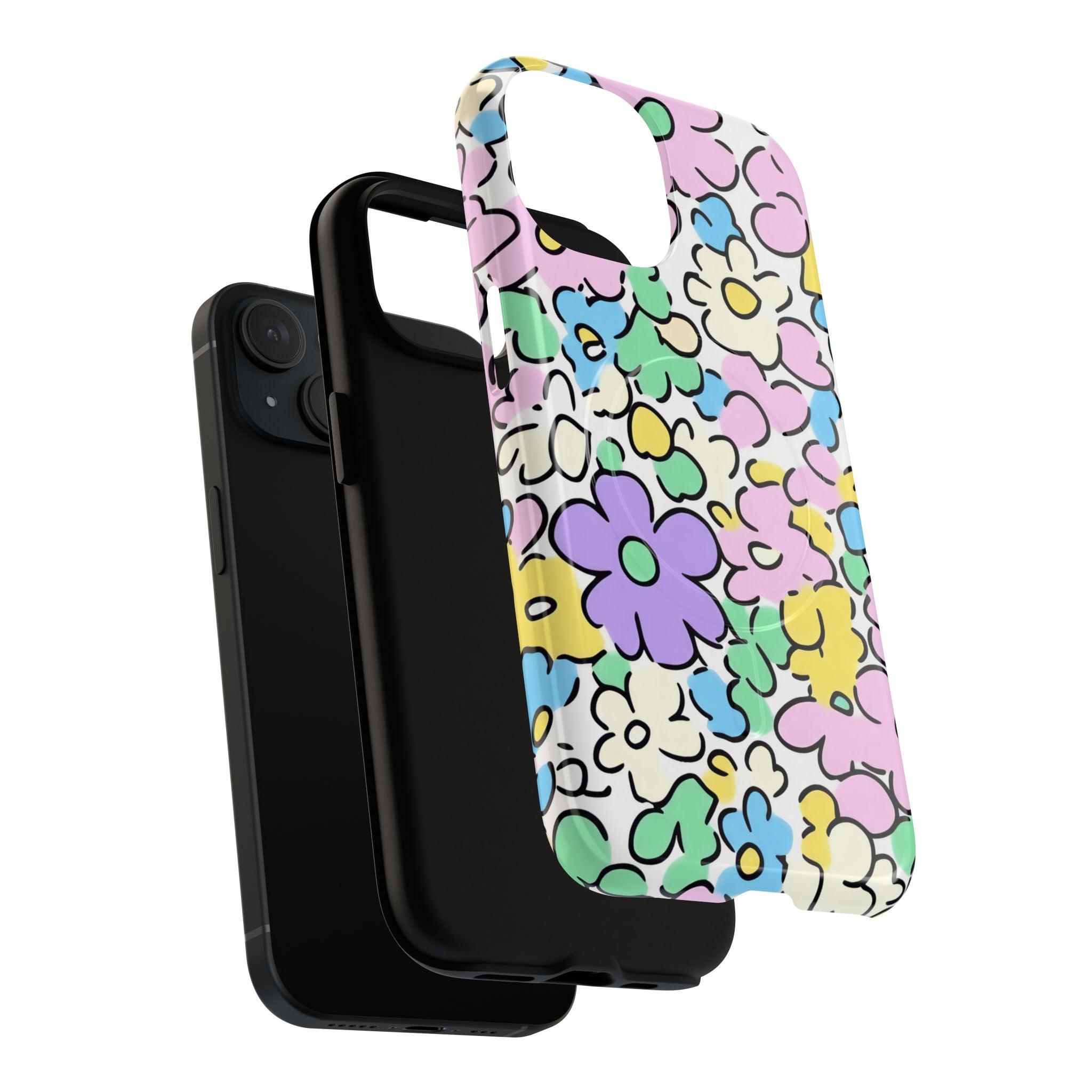 Colorful Floral MagSafe Phone Case, Artsulli - Art is Long, Life is Short, Phone Case, , , , , , ,