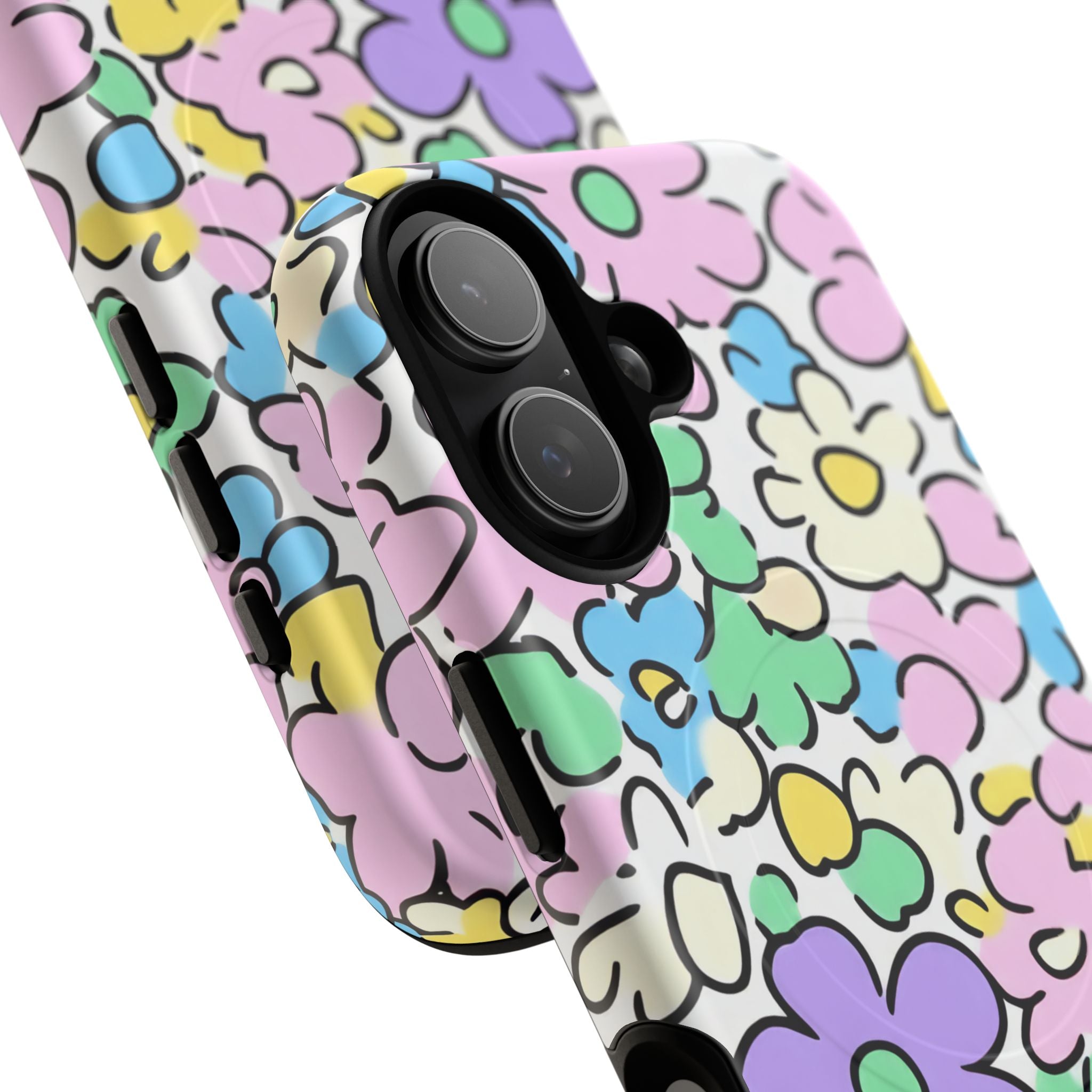 Colorful Floral MagSafe Phone Case, Artsulli - Art is Long, Life is Short, Phone Case, , , , , , ,
