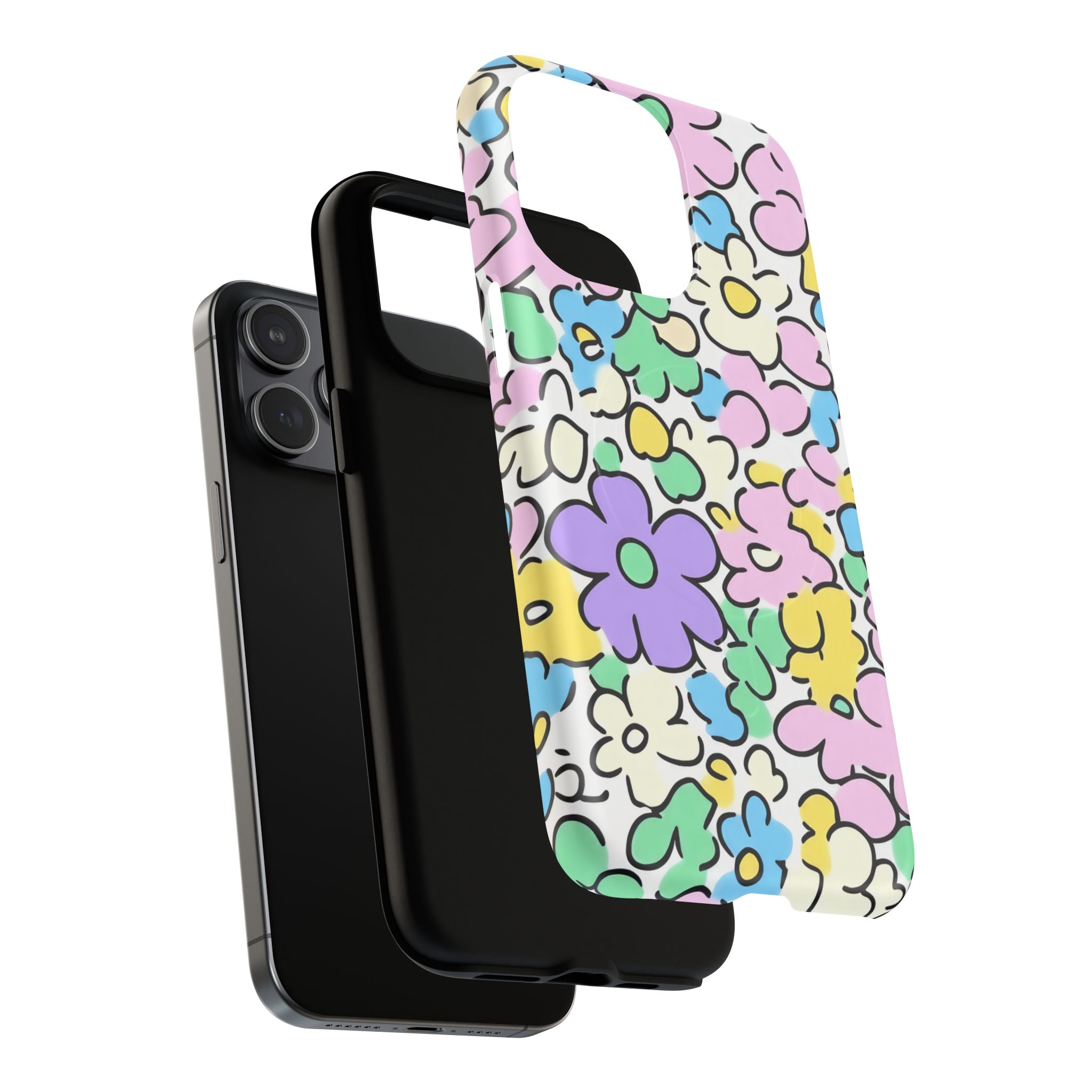 Colorful Floral MagSafe Phone Case, Artsulli - Art is Long, Life is Short, Phone Case, , , , , , ,