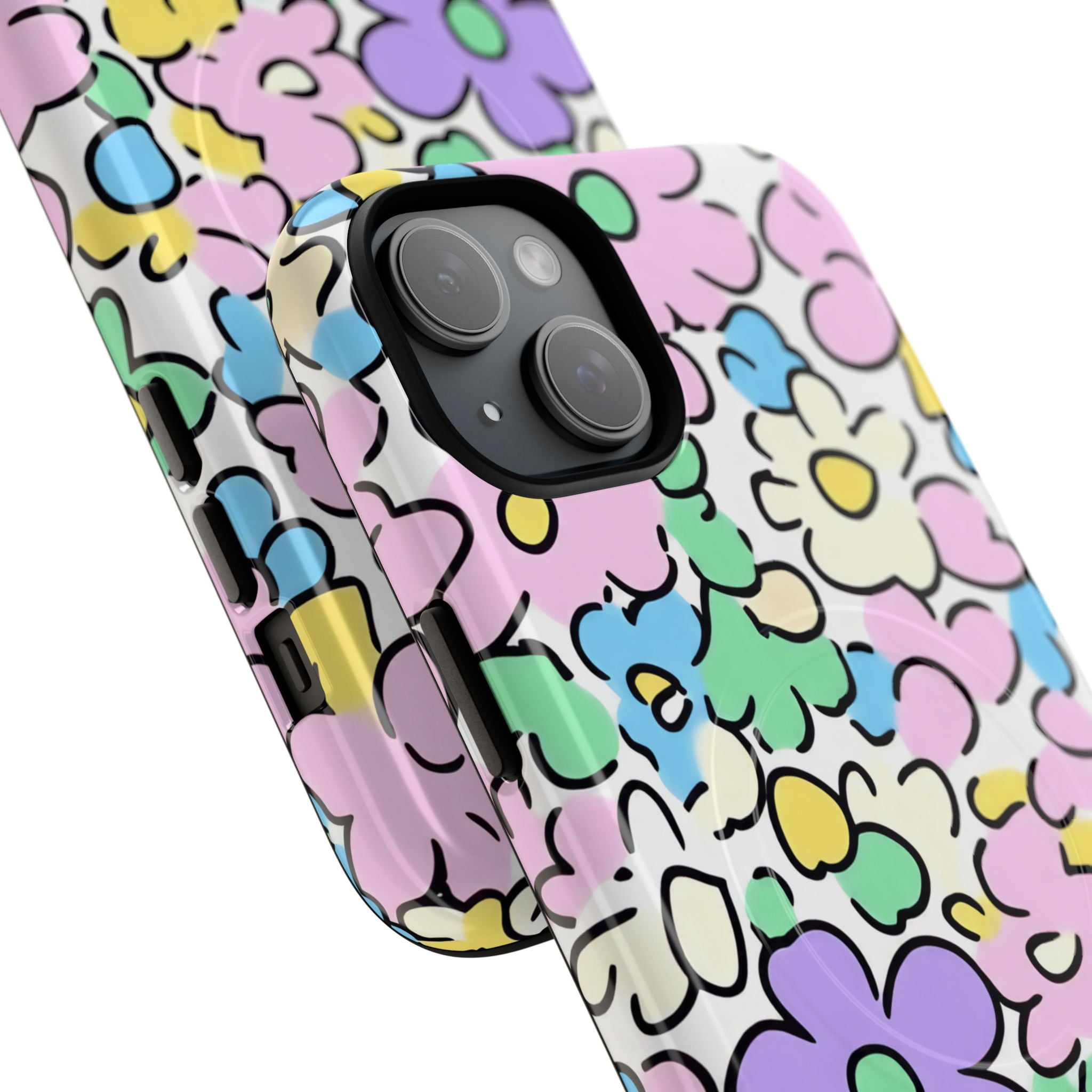 Colorful Floral MagSafe Phone Case, Artsulli - Art is Long, Life is Short, Phone Case, , , , , , ,