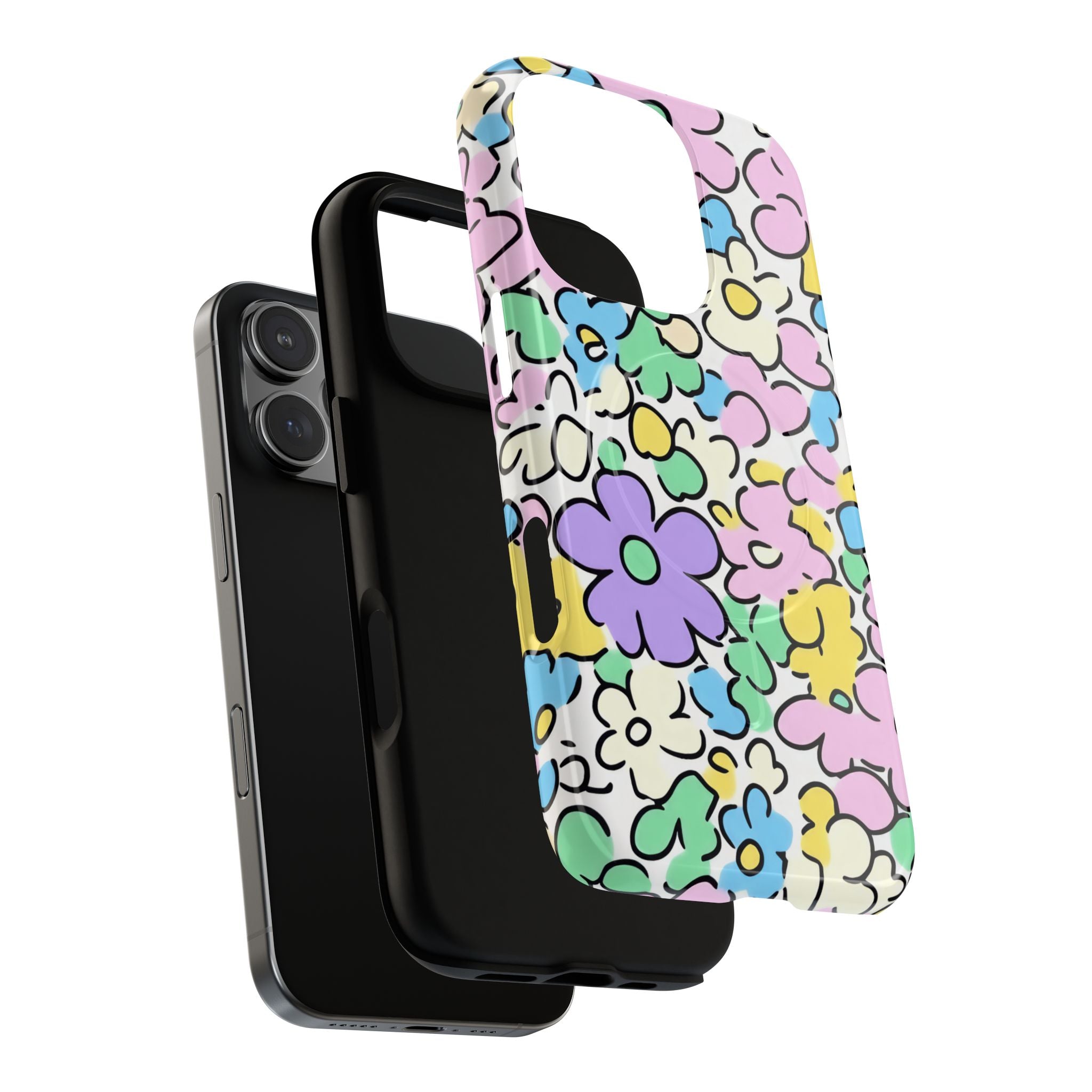 Colorful Floral MagSafe Phone Case, Artsulli - Art is Long, Life is Short, Phone Case, , , , , , ,