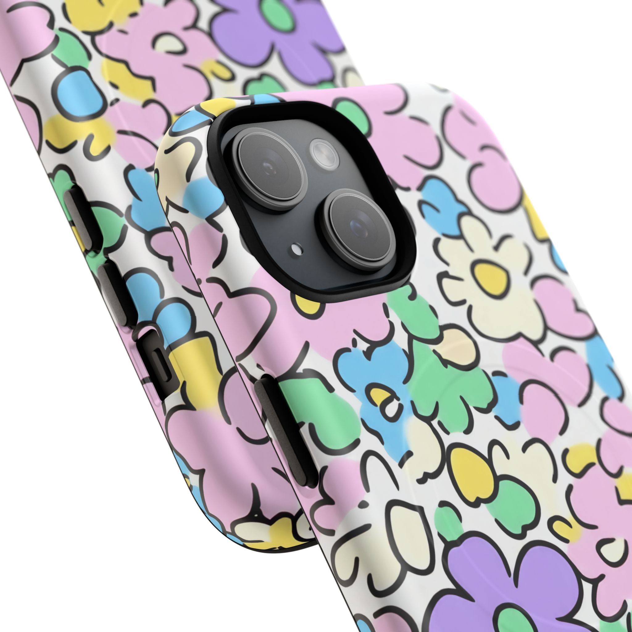 Colorful Floral MagSafe Phone Case, Artsulli - Art is Long, Life is Short, Phone Case, , , , , , ,