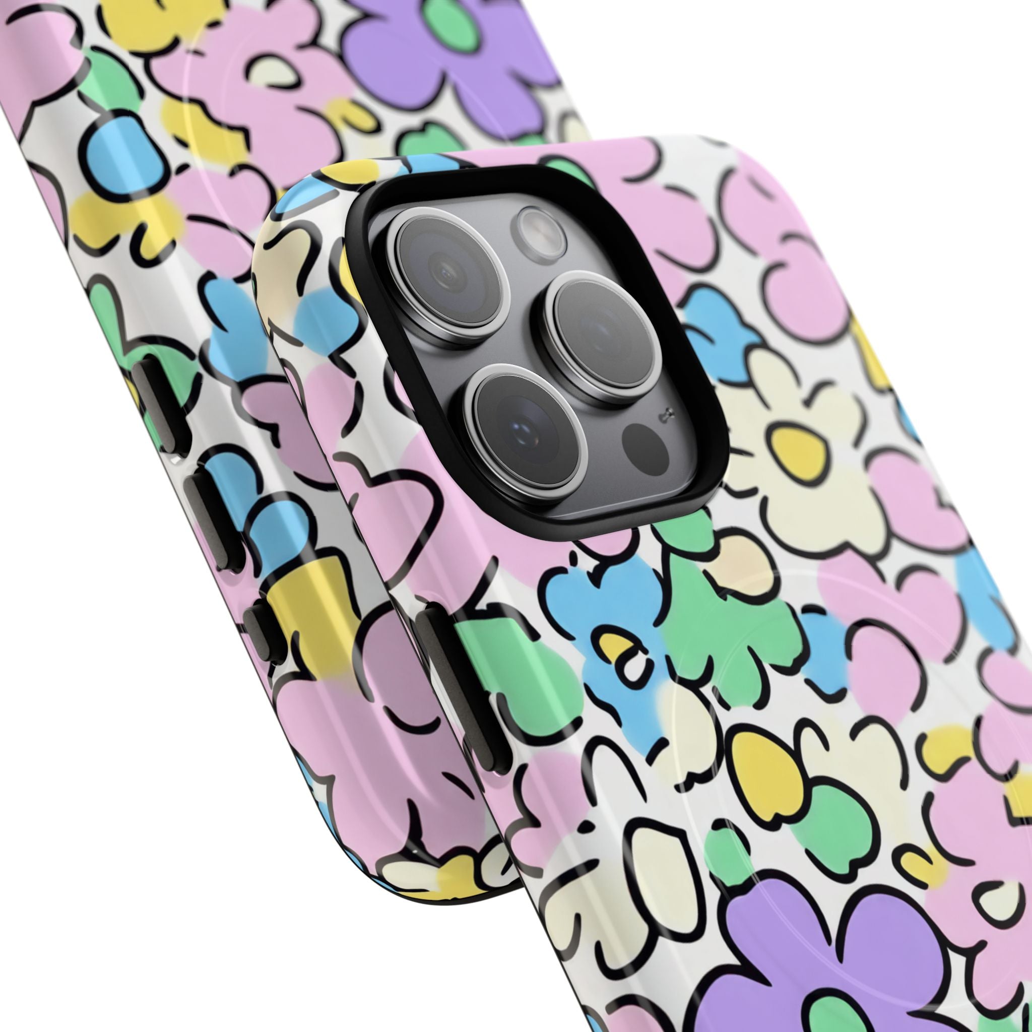 Colorful Floral MagSafe Phone Case, Artsulli - Art is Long, Life is Short, Phone Case, , , , , , ,