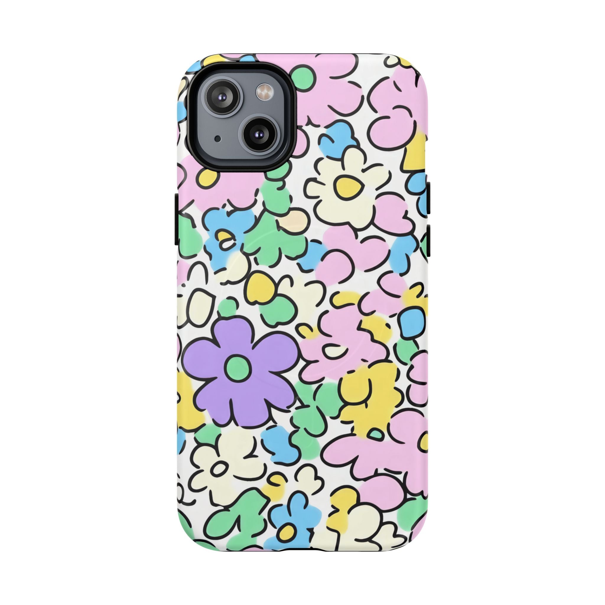 Colorful Floral MagSafe Phone Case, Artsulli - Art is Long, Life is Short, Phone Case, Size, iPhone 14 Plus, Surface, Matte, , , 28740028251301421933