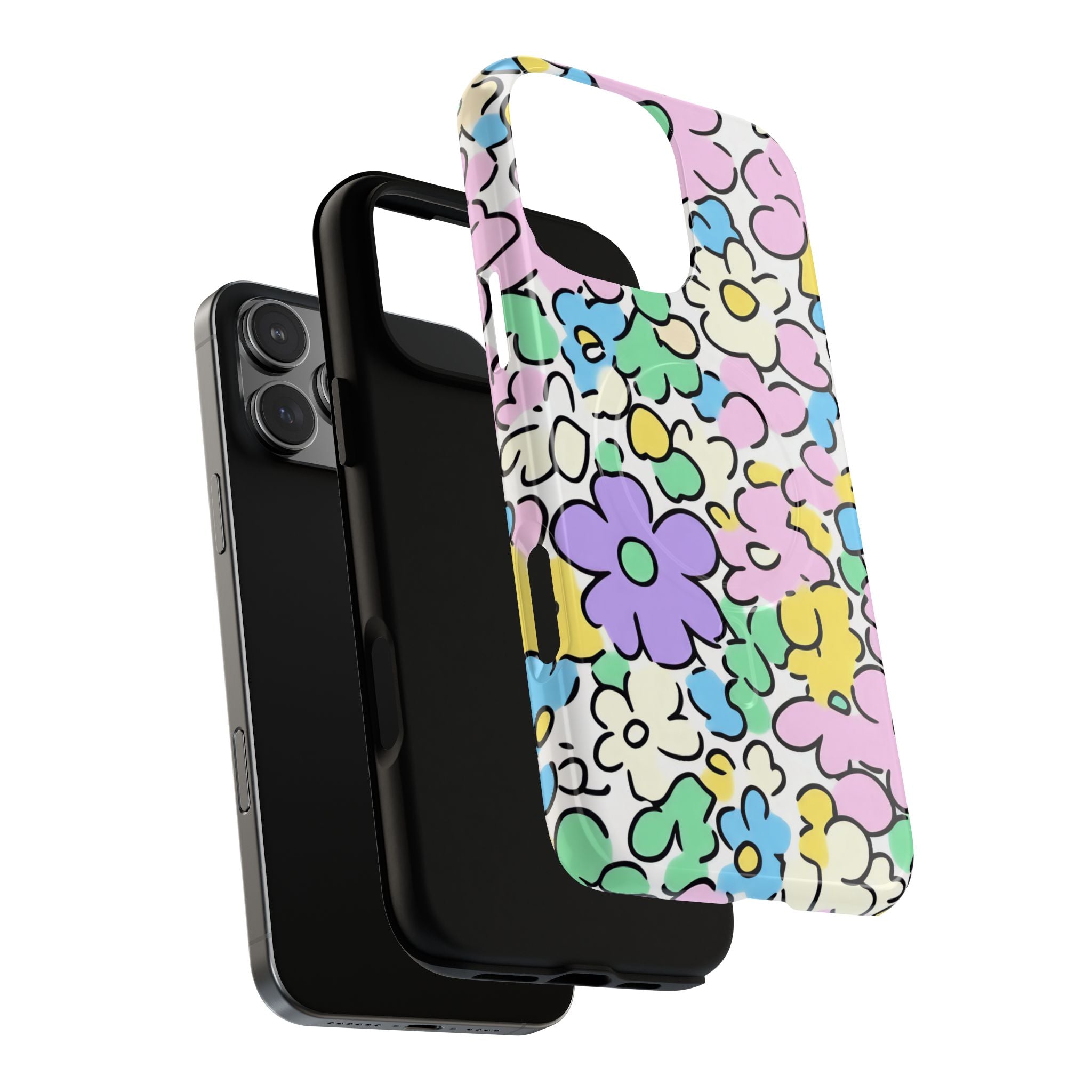 Colorful Floral MagSafe Phone Case, Artsulli - Art is Long, Life is Short, Phone Case, , , , , , ,
