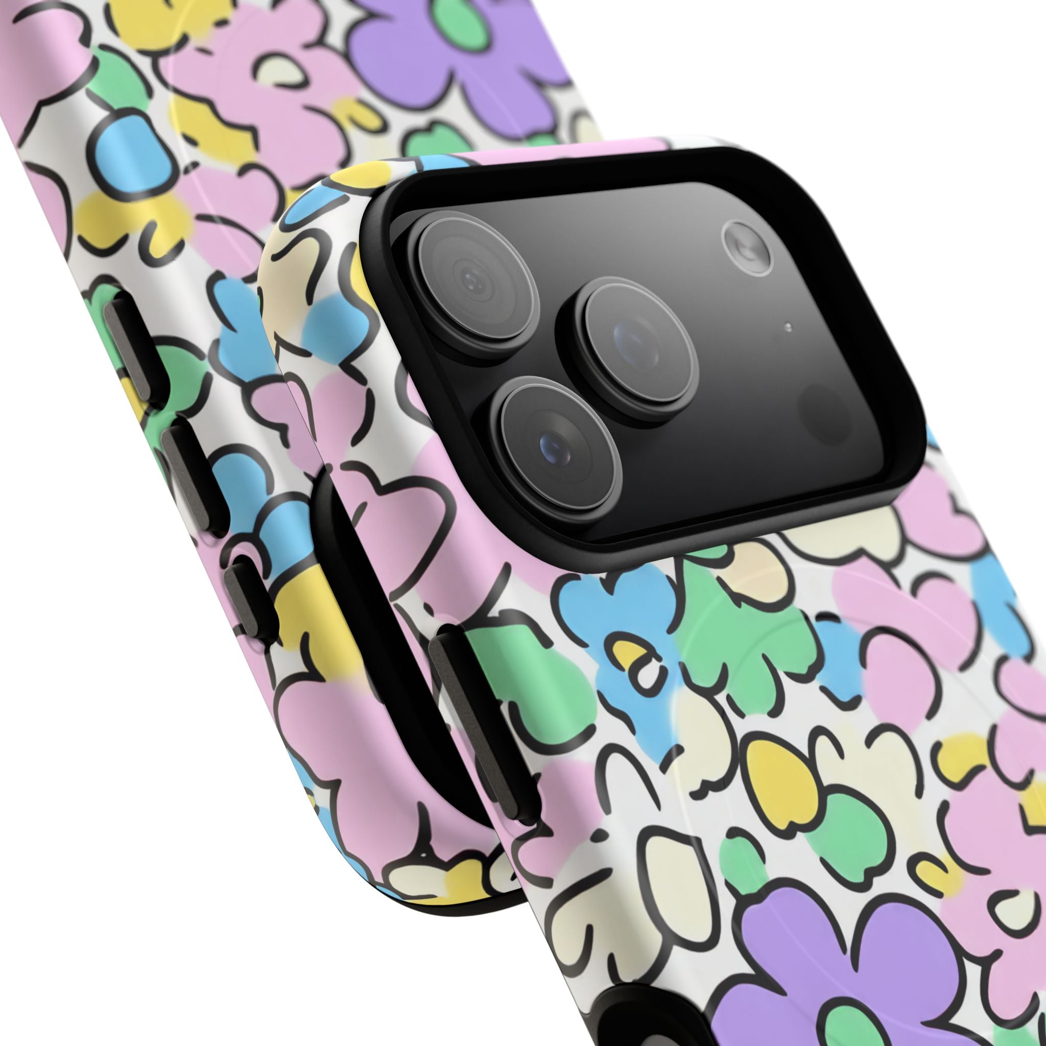 Colorful Floral MagSafe Phone Case, Artsulli - Art is Long, Life is Short, Phone Case, , , , , , ,