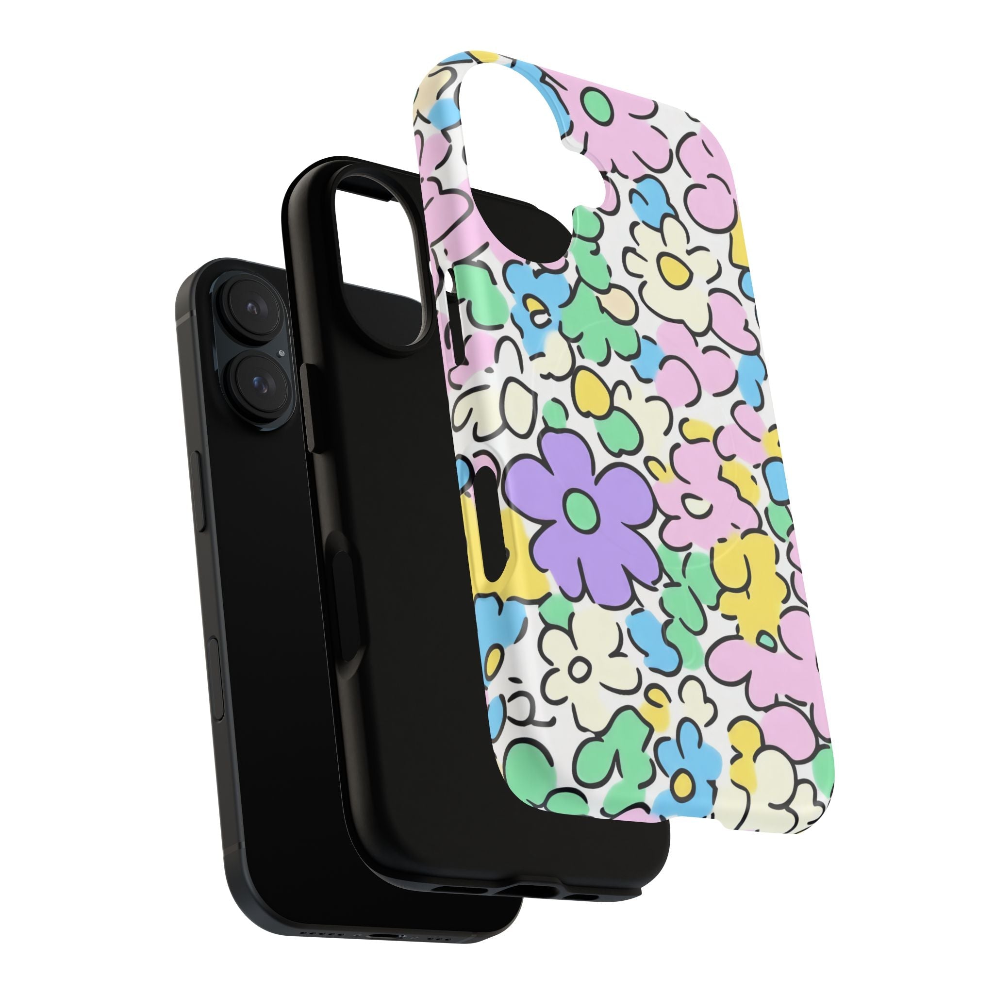Colorful Floral MagSafe Phone Case, Artsulli - Art is Long, Life is Short, Phone Case, , , , , , ,