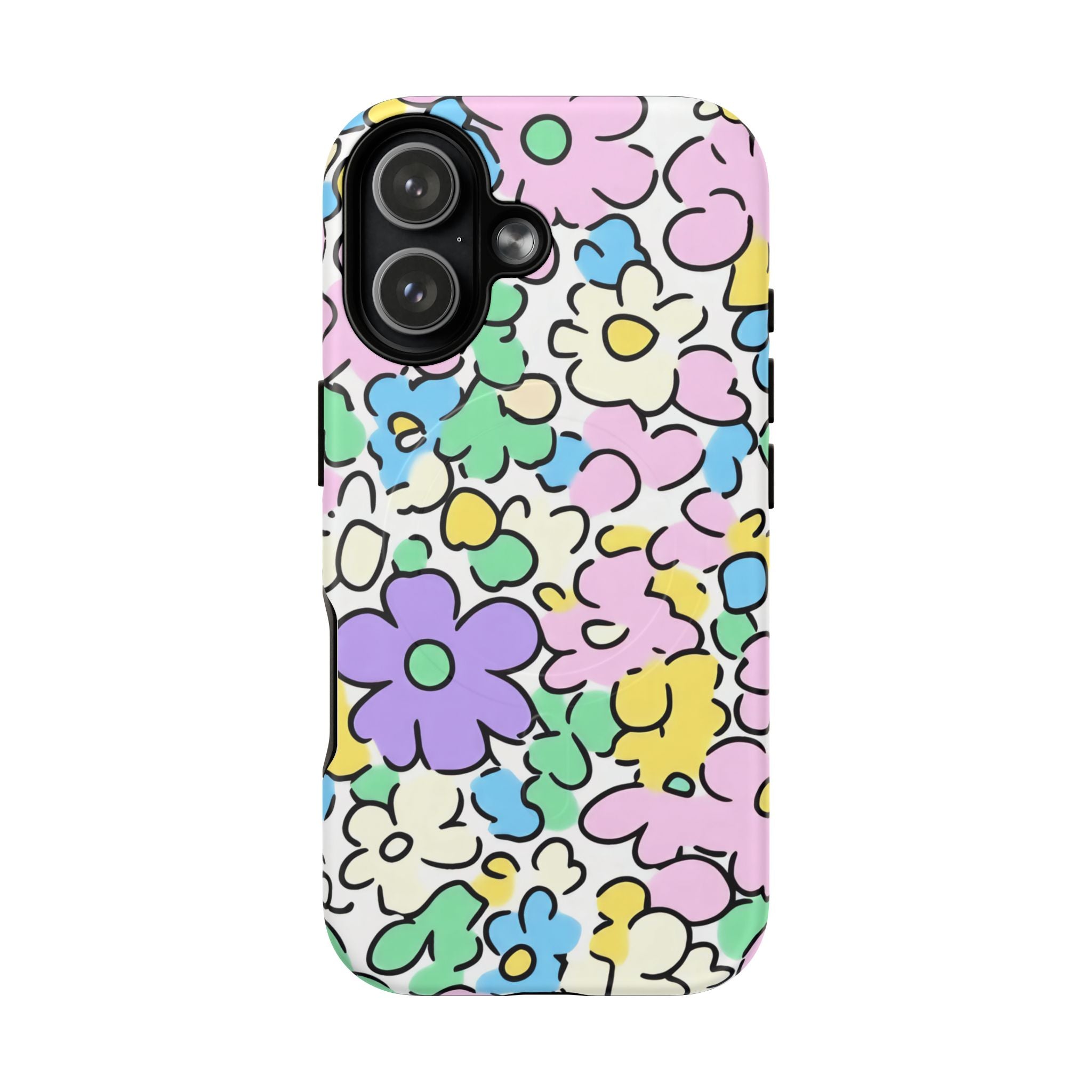 Colorful Floral MagSafe Phone Case, Artsulli - Art is Long, Life is Short, Phone Case, Size, iPhone 17, Surface, Matte, , , 32407910298059255960