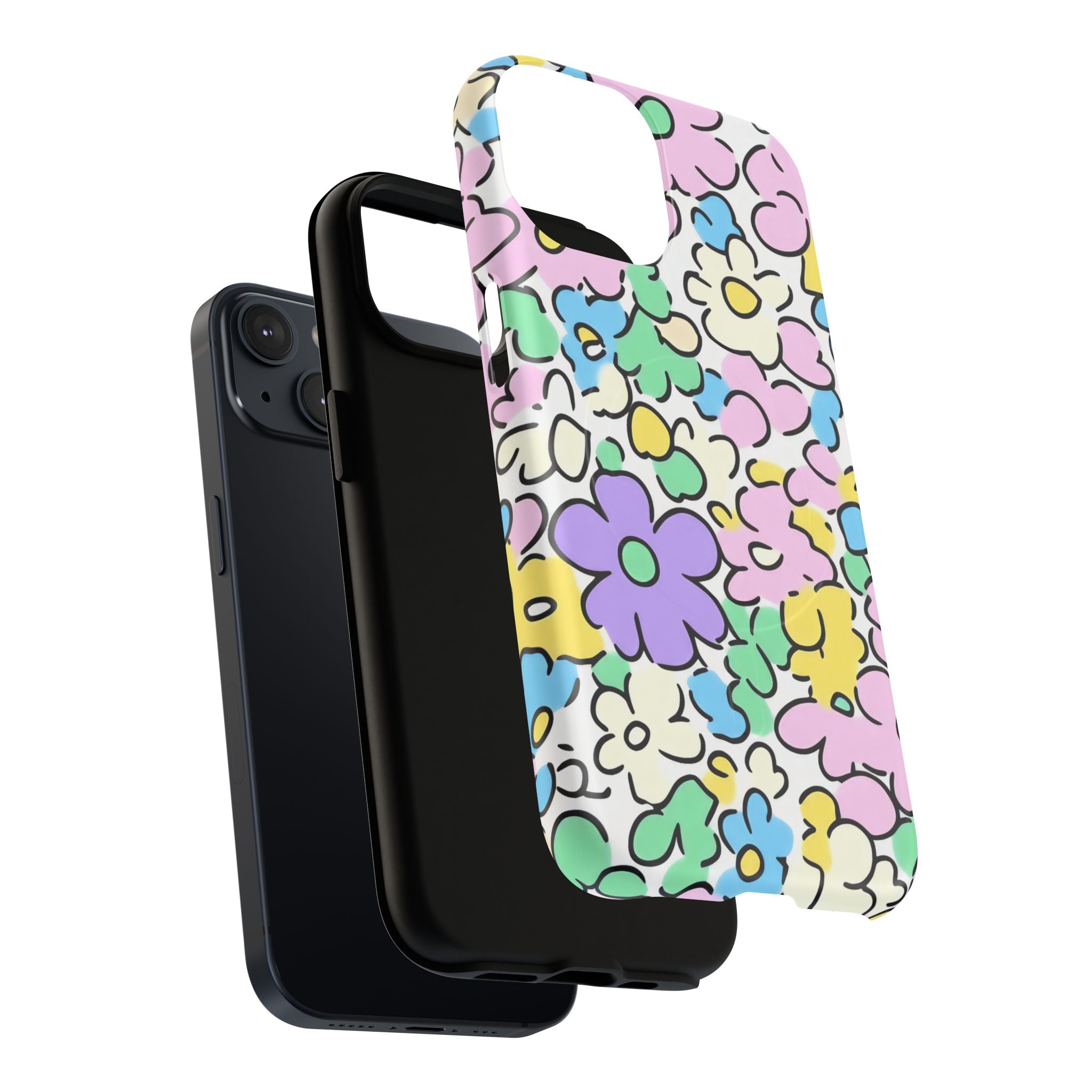 Colorful Floral MagSafe Phone Case, Artsulli - Art is Long, Life is Short, Phone Case, , , , , , ,
