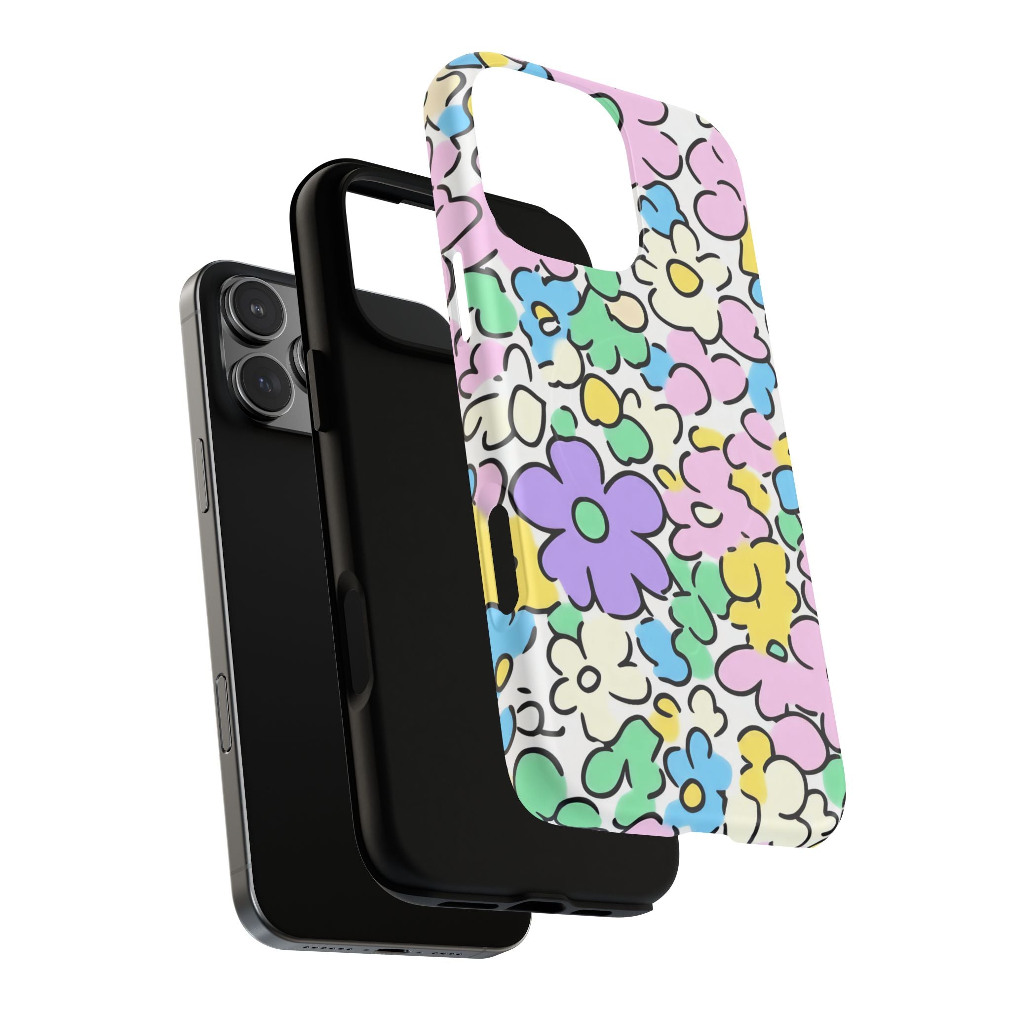 Colorful Floral MagSafe Phone Case, Artsulli - Art is Long, Life is Short, Phone Case, , , , , , ,