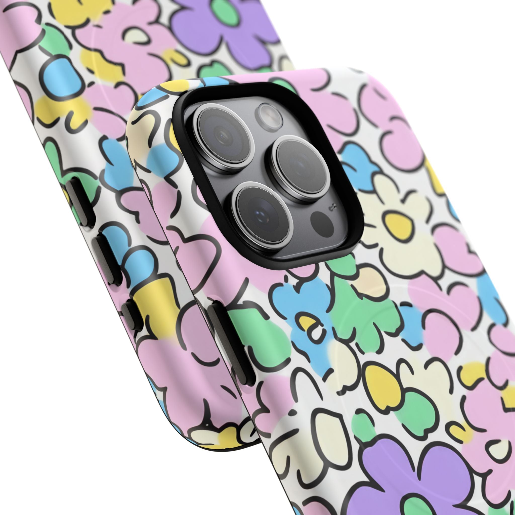 Colorful Floral MagSafe Phone Case, Artsulli - Art is Long, Life is Short, Phone Case, , , , , , ,