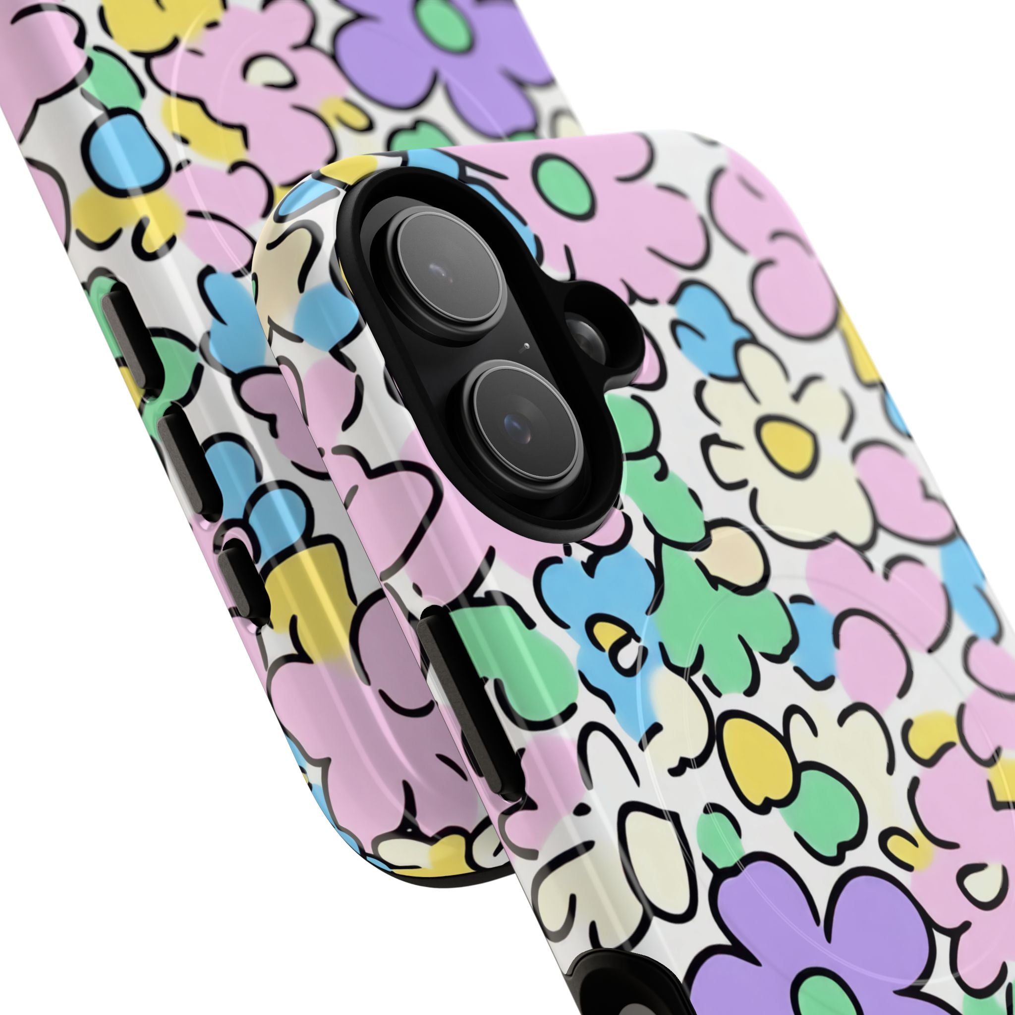 Colorful Floral MagSafe Phone Case, Artsulli - Art is Long, Life is Short, Phone Case, , , , , , ,