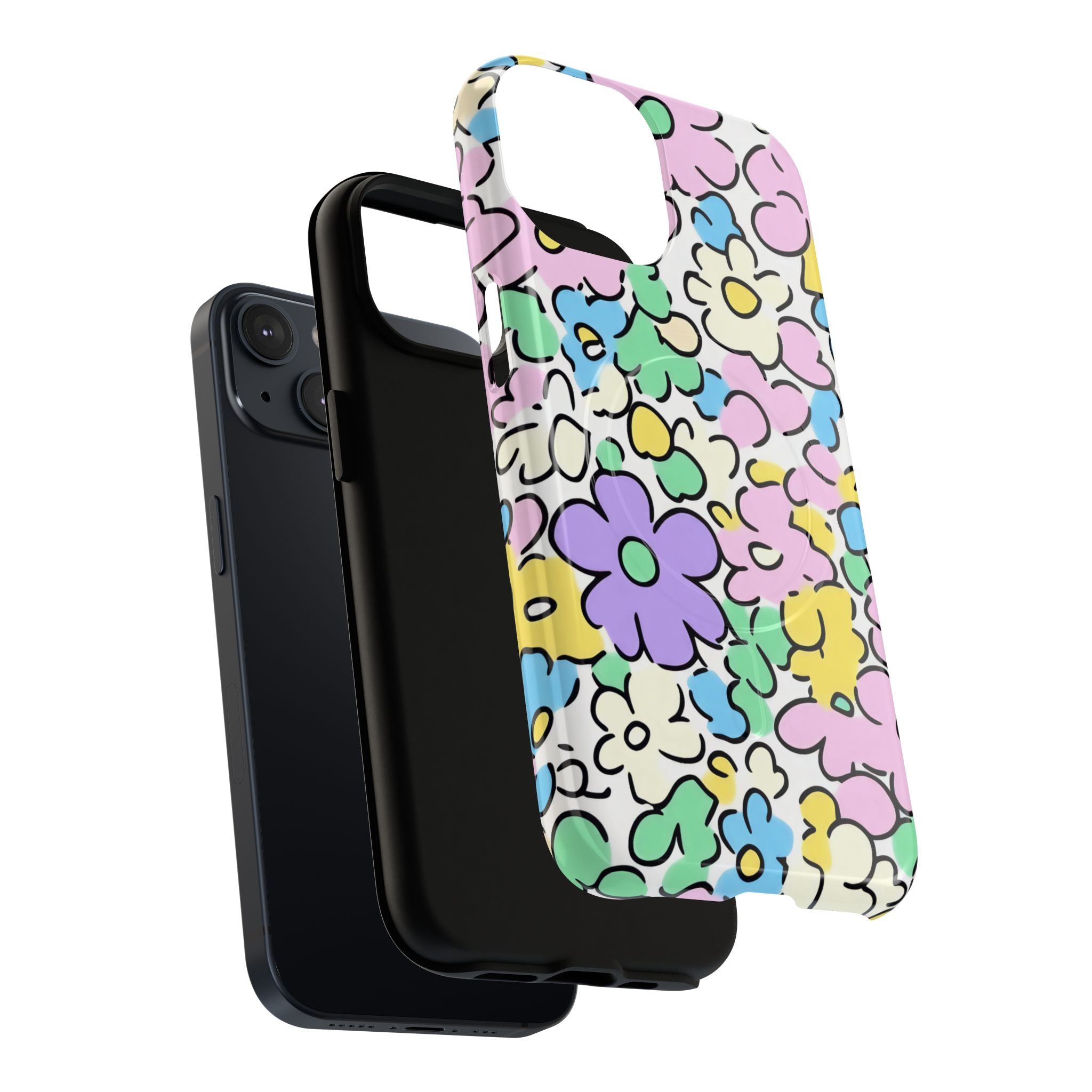 Colorful Floral MagSafe Phone Case, Artsulli - Art is Long, Life is Short, Phone Case, , , , , , ,