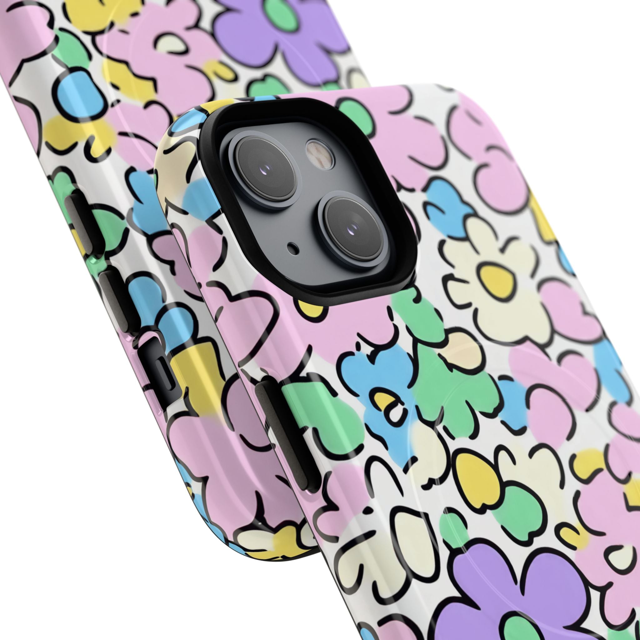 Colorful Floral MagSafe Phone Case, Artsulli - Art is Long, Life is Short, Phone Case, , , , , , ,