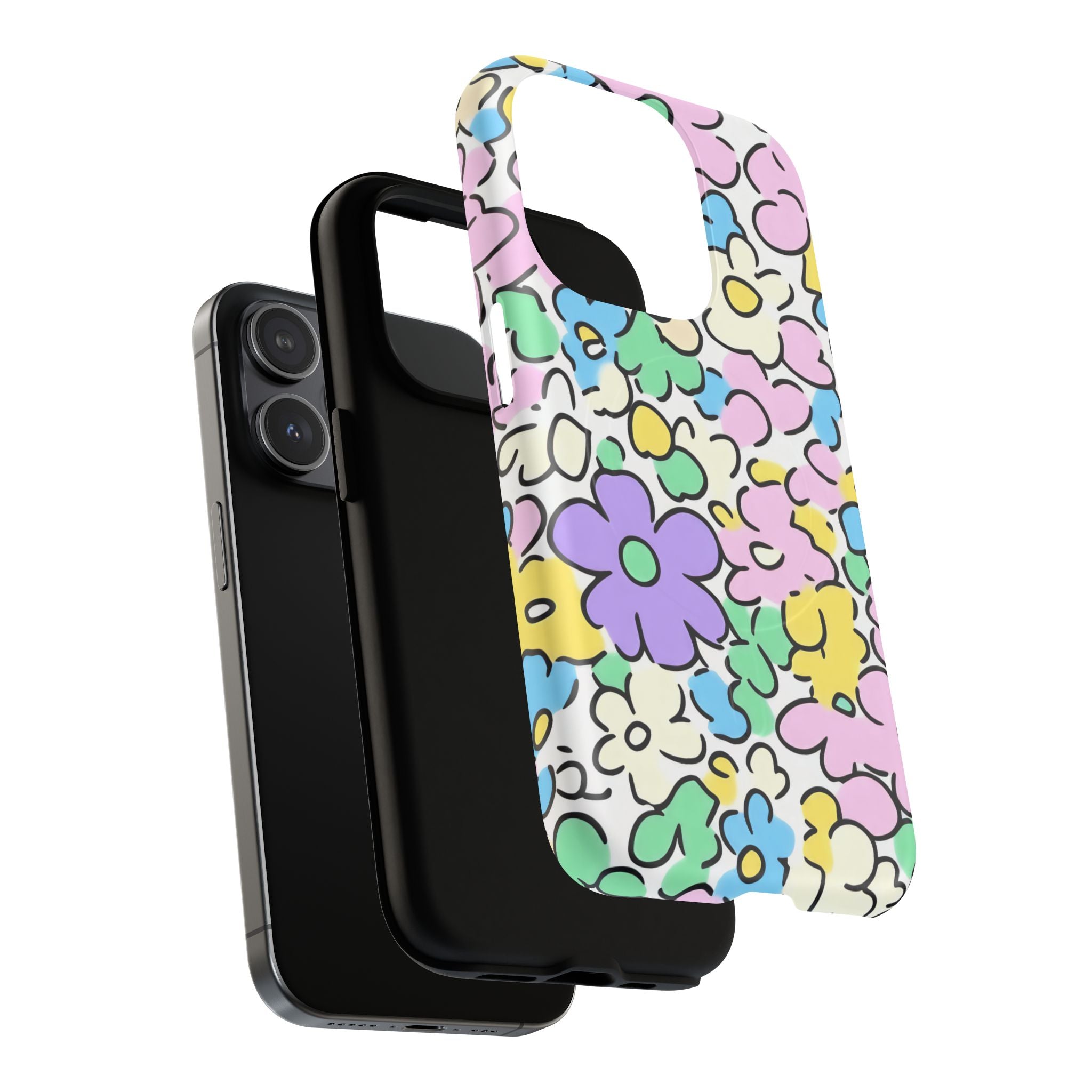 Colorful Floral MagSafe Phone Case, Artsulli - Art is Long, Life is Short, Phone Case, , , , , , ,